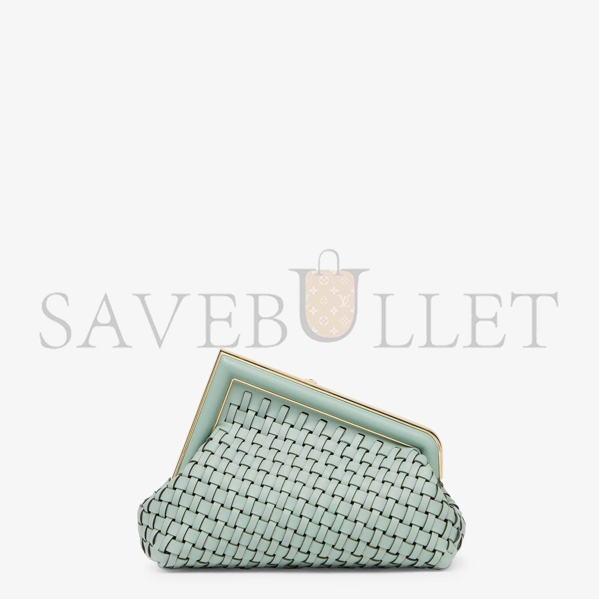 F**di first small - mint green leather interlace bag 8bp129aloxf03hw (26*18*9.5cm)
