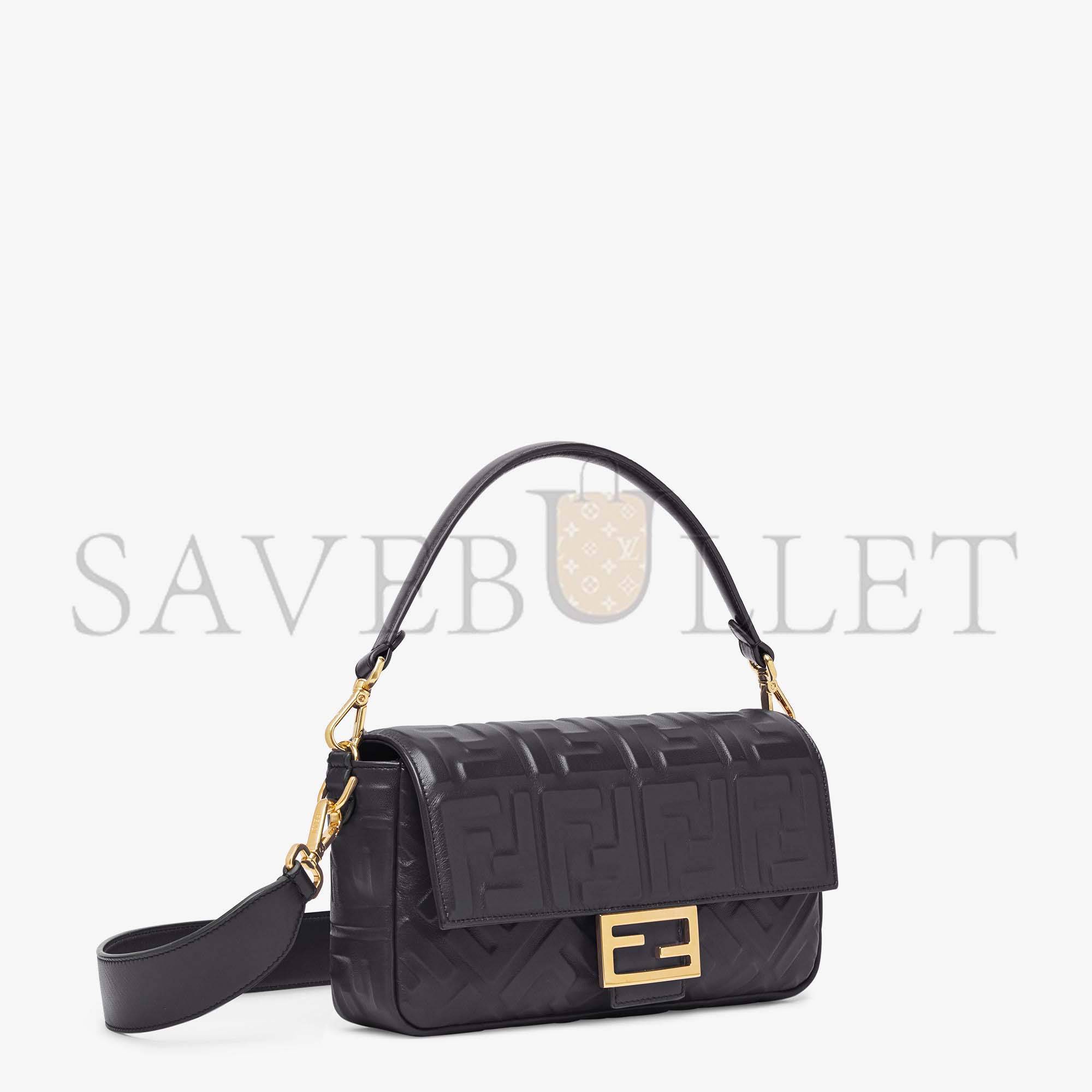 F**di baguette - black leather bag 8br600a72vf15zw (27*15*6cm)