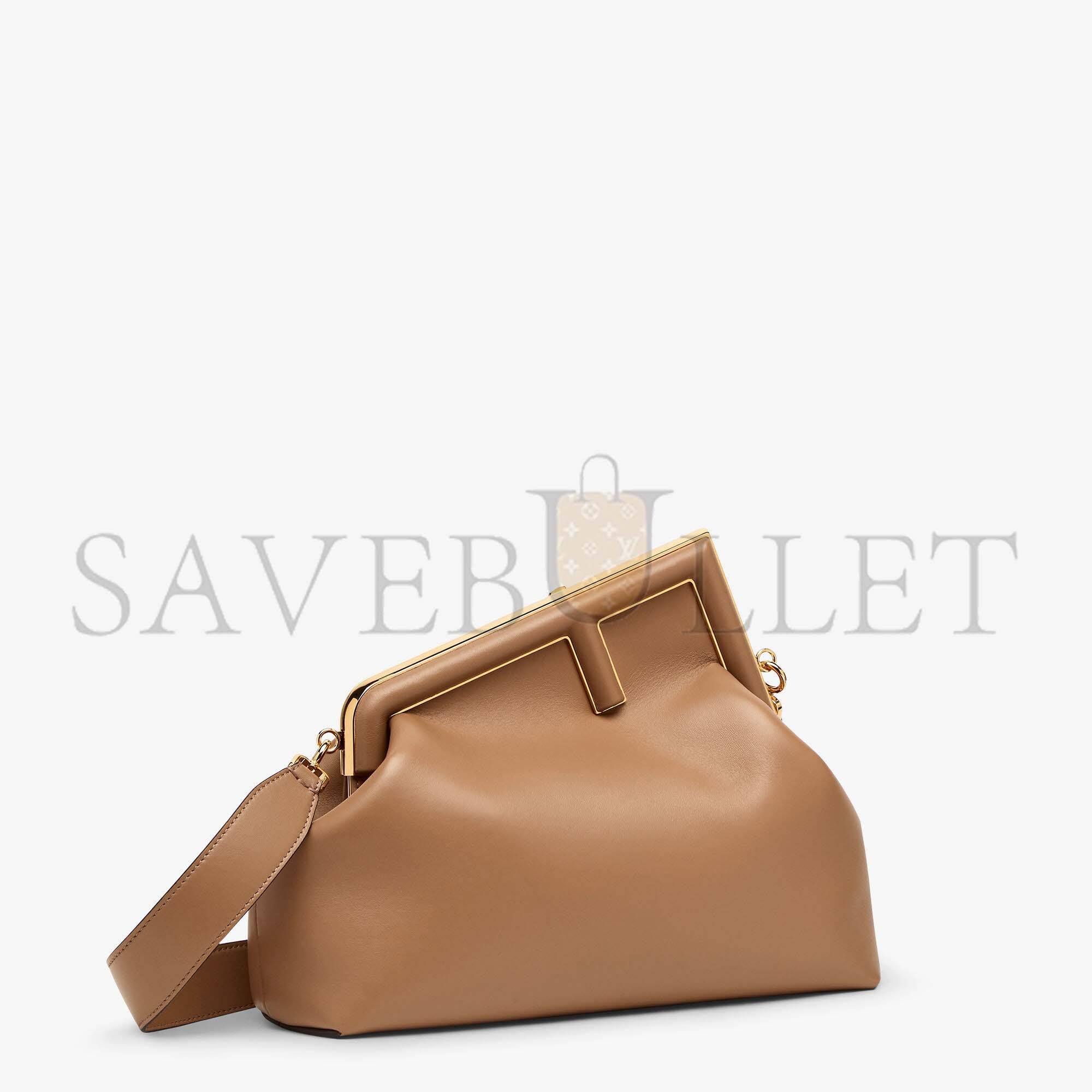 F**di first medium - beige leather bag 8bp127abvef11wp (32.5*23.5*15cm)