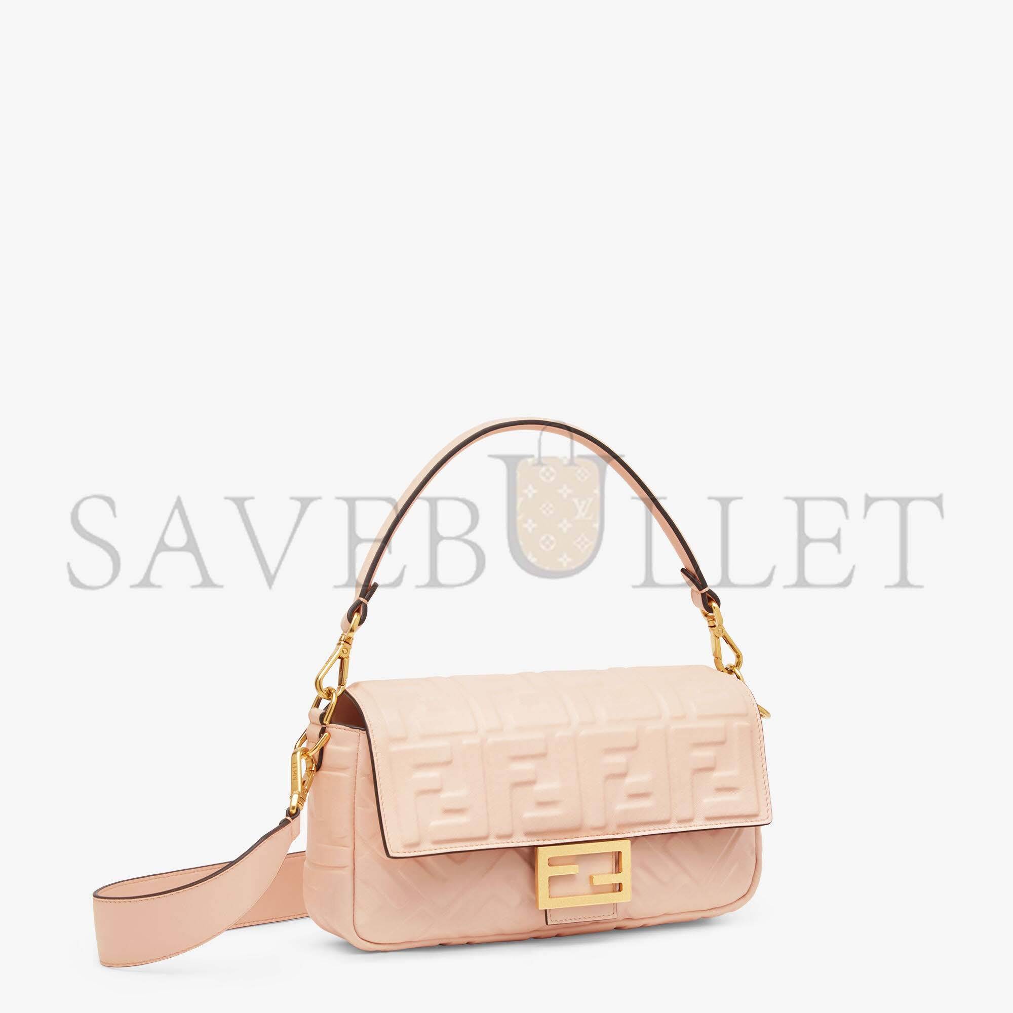 F**di baguette - pale pink nappa leather bag 8br600a72vf171m (27*15*6cm)