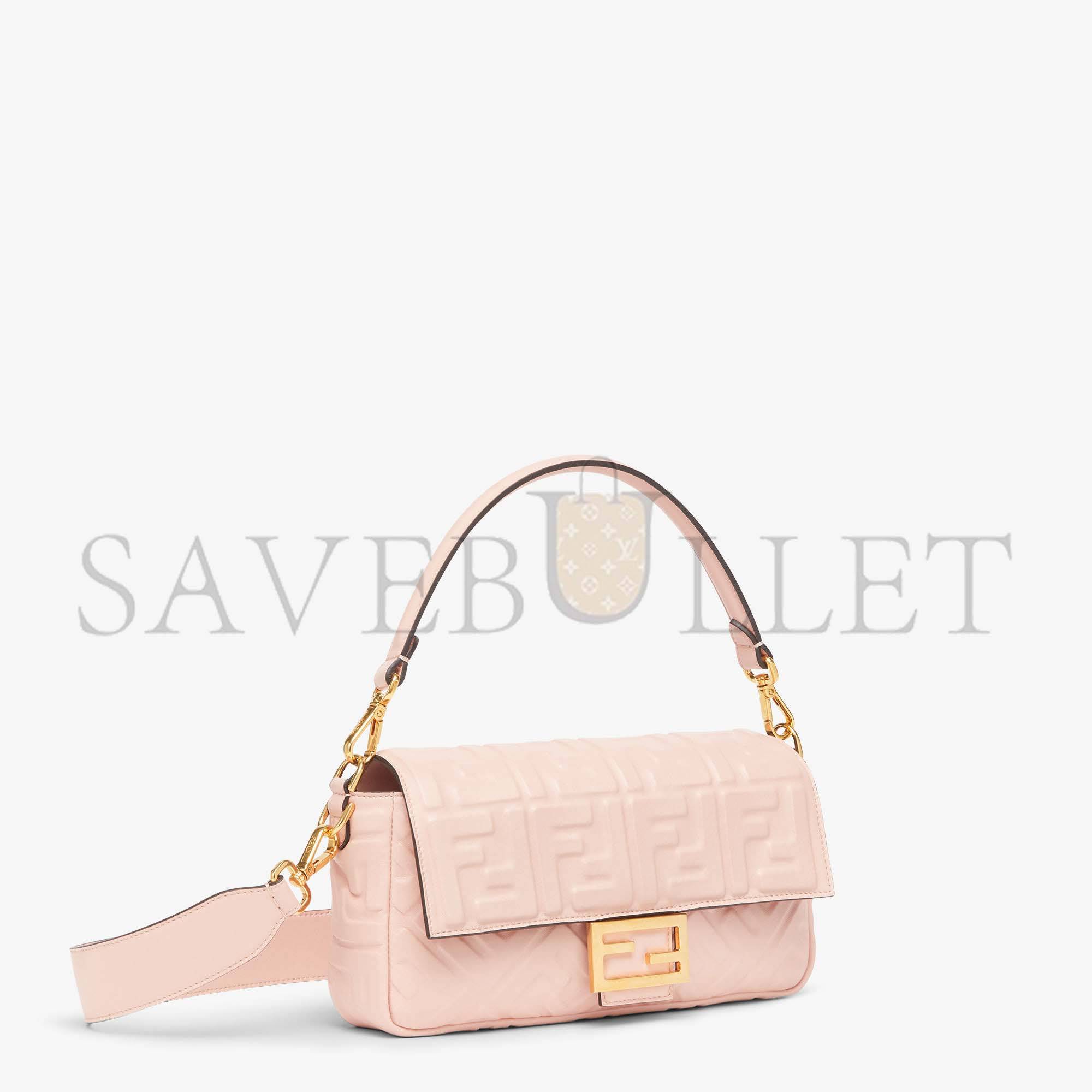 F**di baguette - pink nappa leather bag 8br600a72vf1jcj (27*15*6cm)