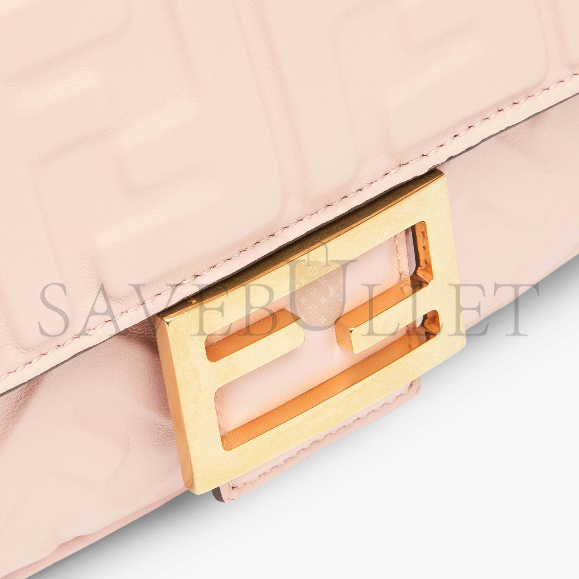 F**di baguette - pink nappa leather bag 8br600a72vf1jcj (27*15*6cm)