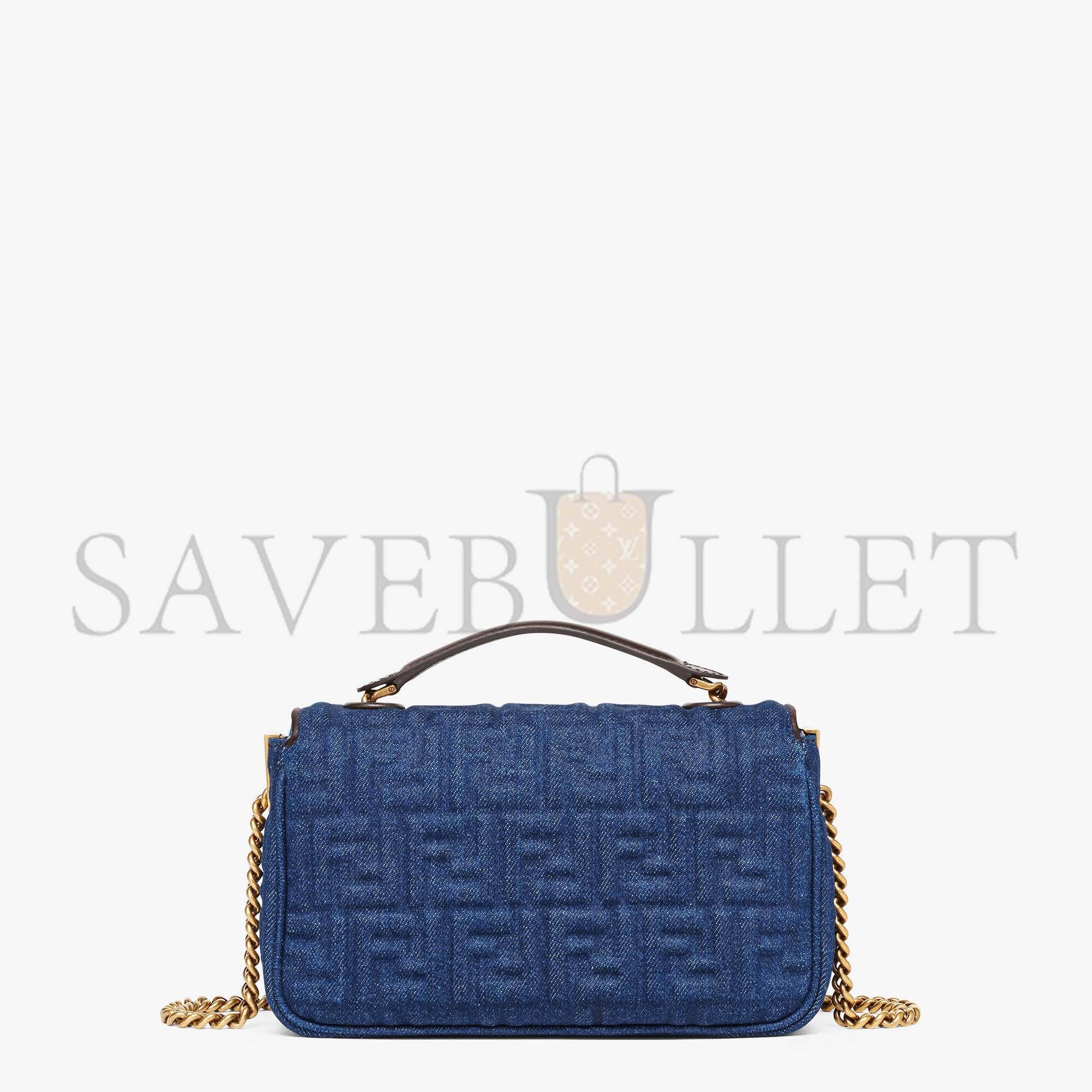 f**di baguette chain midi - dark blue De*1m bag 8br793alowf1hzw (24*14.5*7cm)