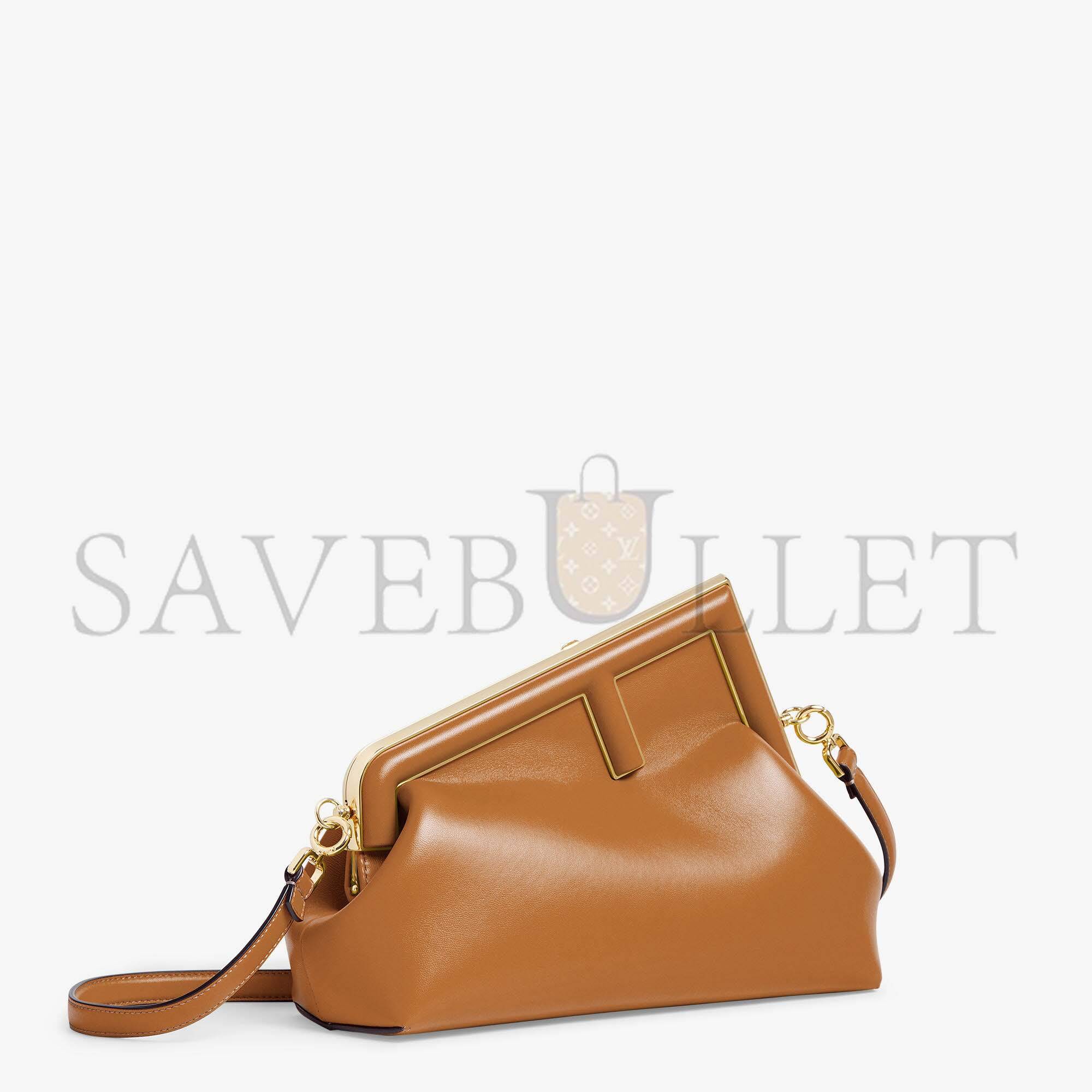 F**di first midi - brown leather bag 8bp137abvef0nyj (32.5*23.5*15cm)