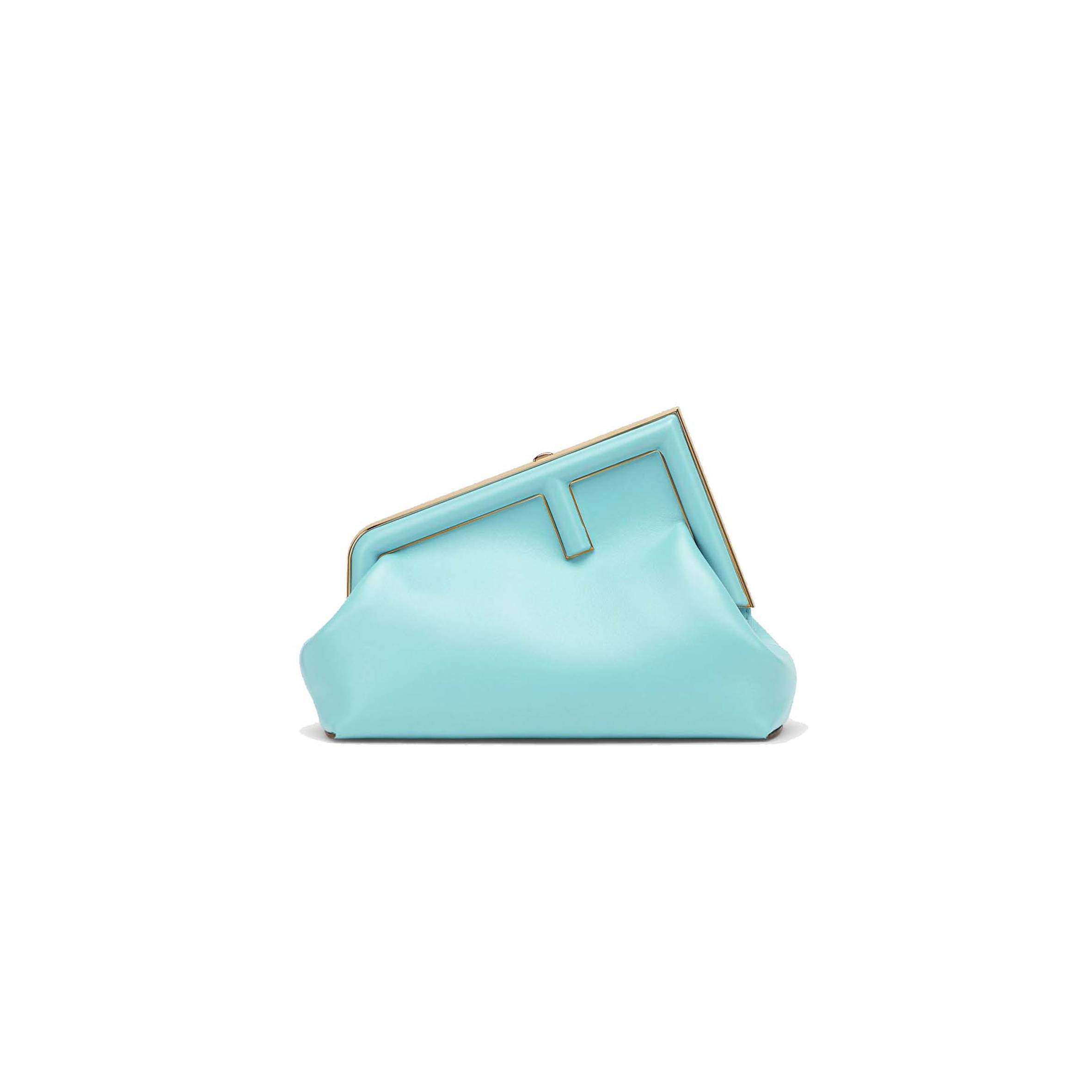 F**di first small - turquoise leather bag 8bp129abvef1jtx (26*18*9.5cm)