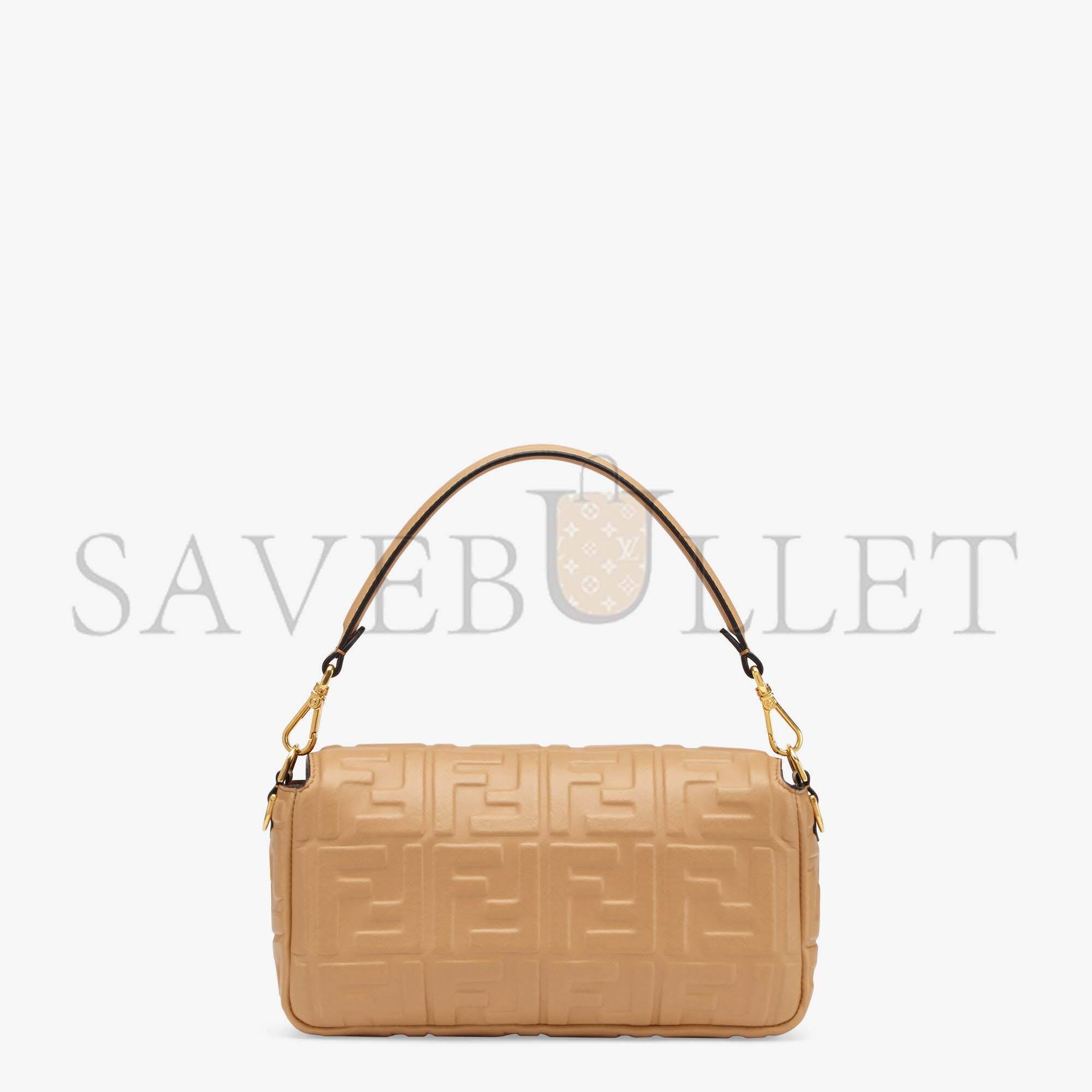 F**di baguette - beige leather bag 8br600a72vf1bz2 (27*15*6cm)