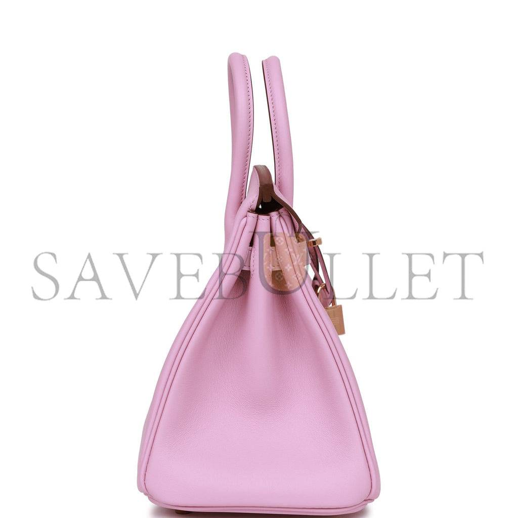 H**me5 master birkin 25 mauve sylvestre swift rose gold hardware h049362cdx9 (25*20*13cm)