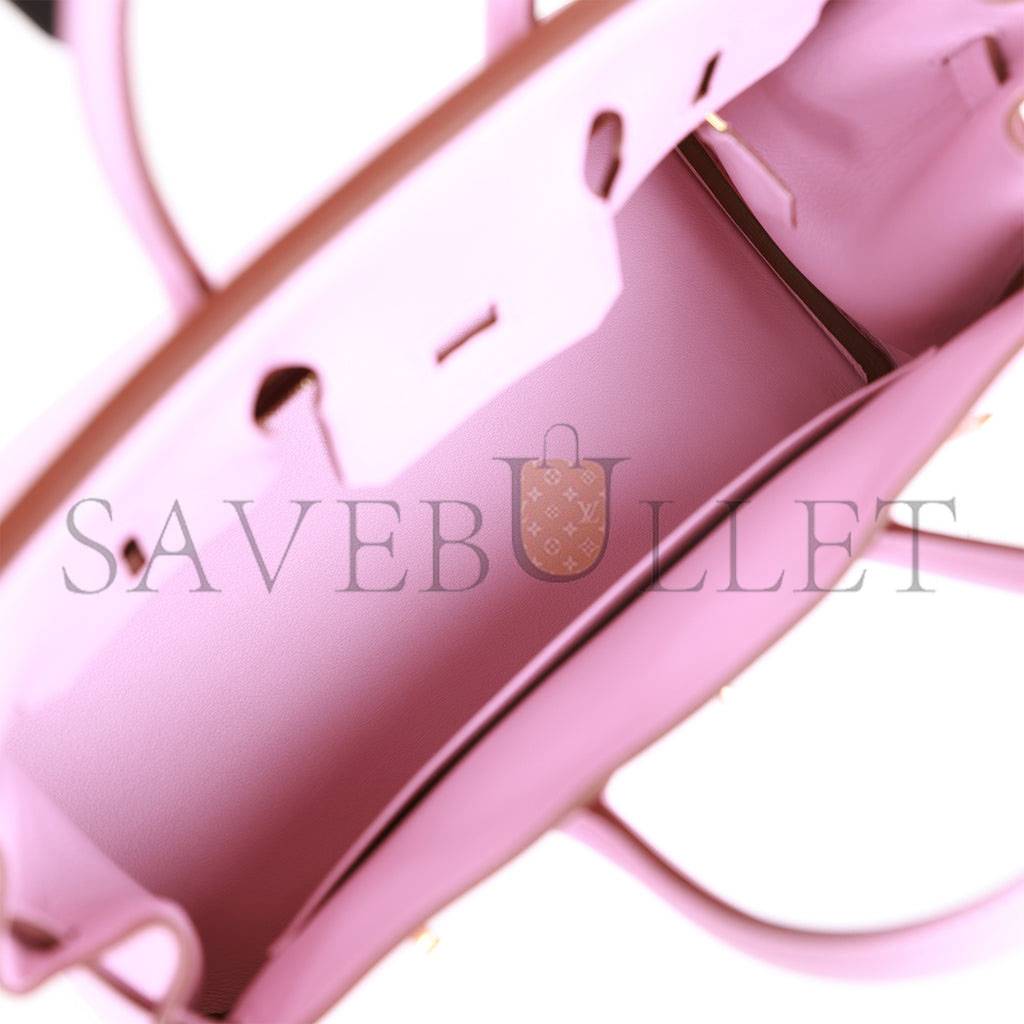 H**me5 master birkin 25 mauve sylvestre swift rose gold hardware h049362cdx9 (25*20*13cm)