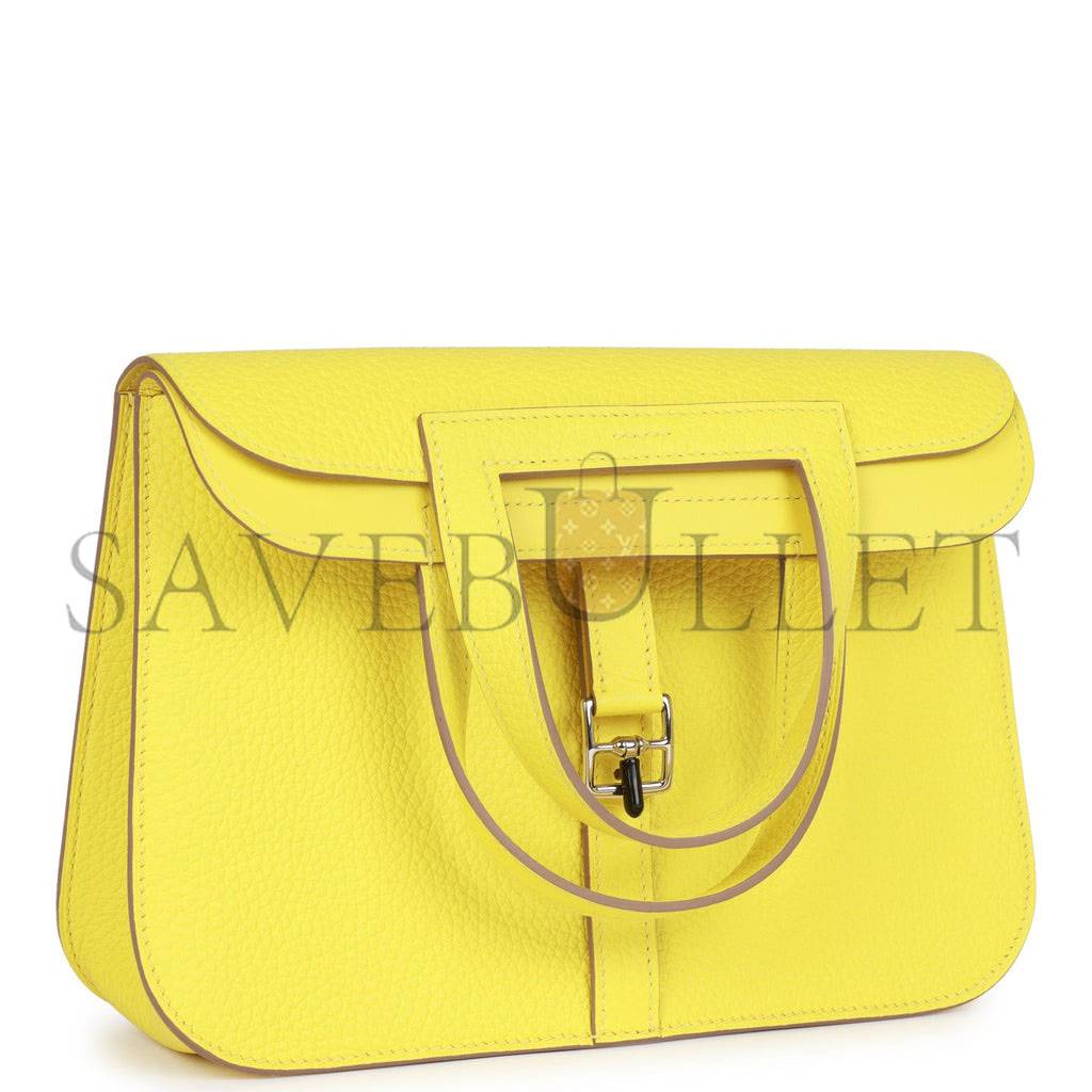 H**mes halzan 25 lime clemence palladium hardware (25cm)