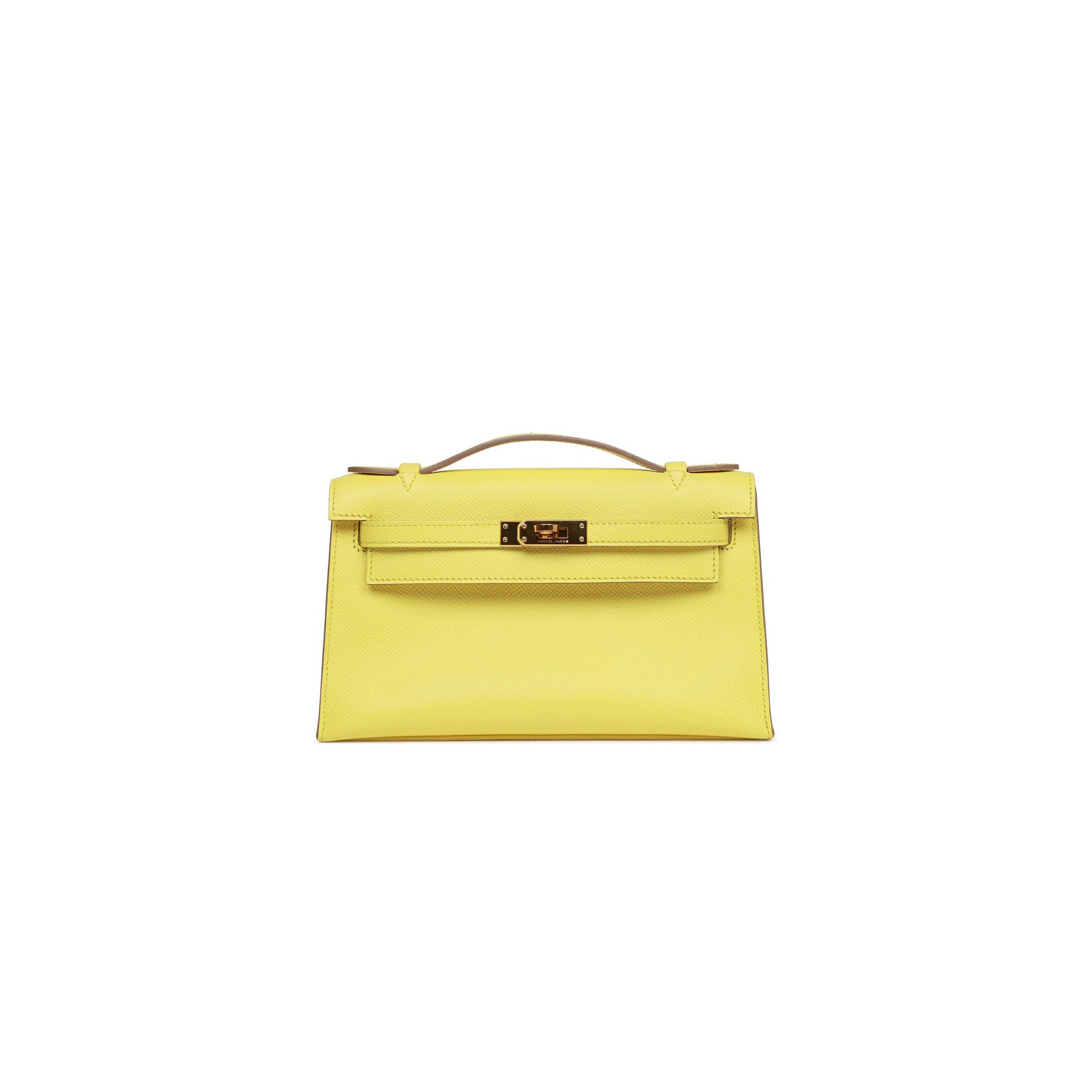 H**mes kelly pochette soufre epsom gold hardware (22*12*13cm)