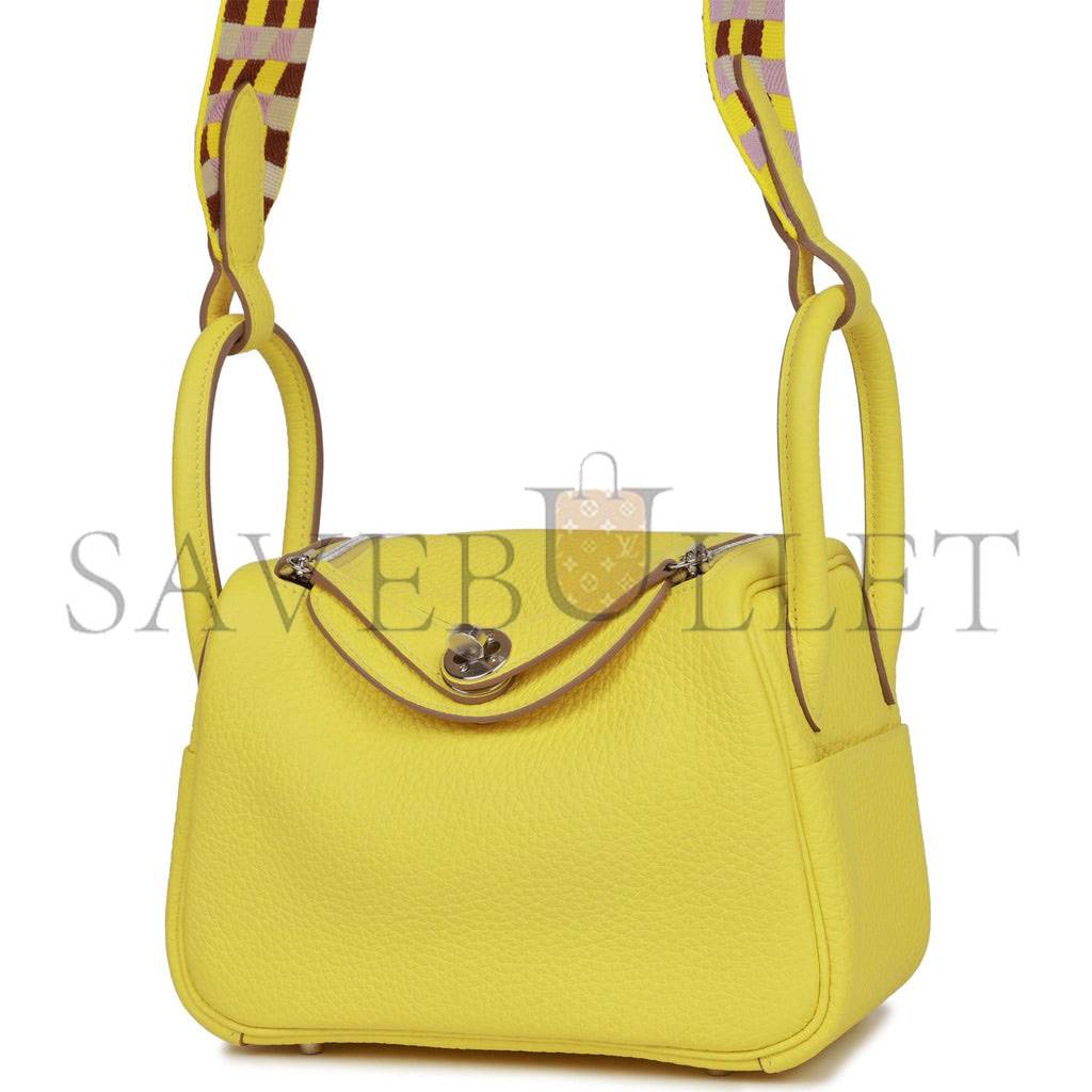 H**mes mini lindy lime clemence palladium hardware (19*12.5*9)