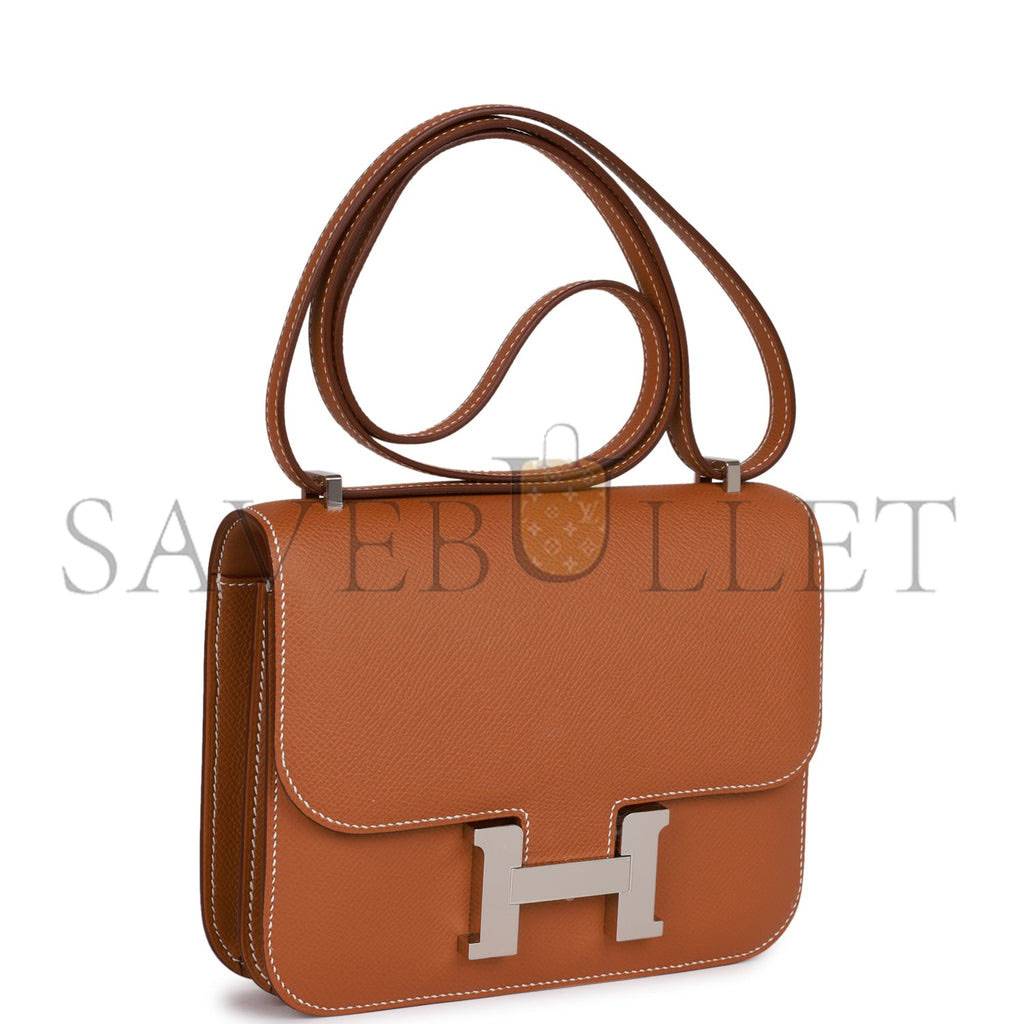 H**mes constance 18 gold epsom palladium hardware (18cm)