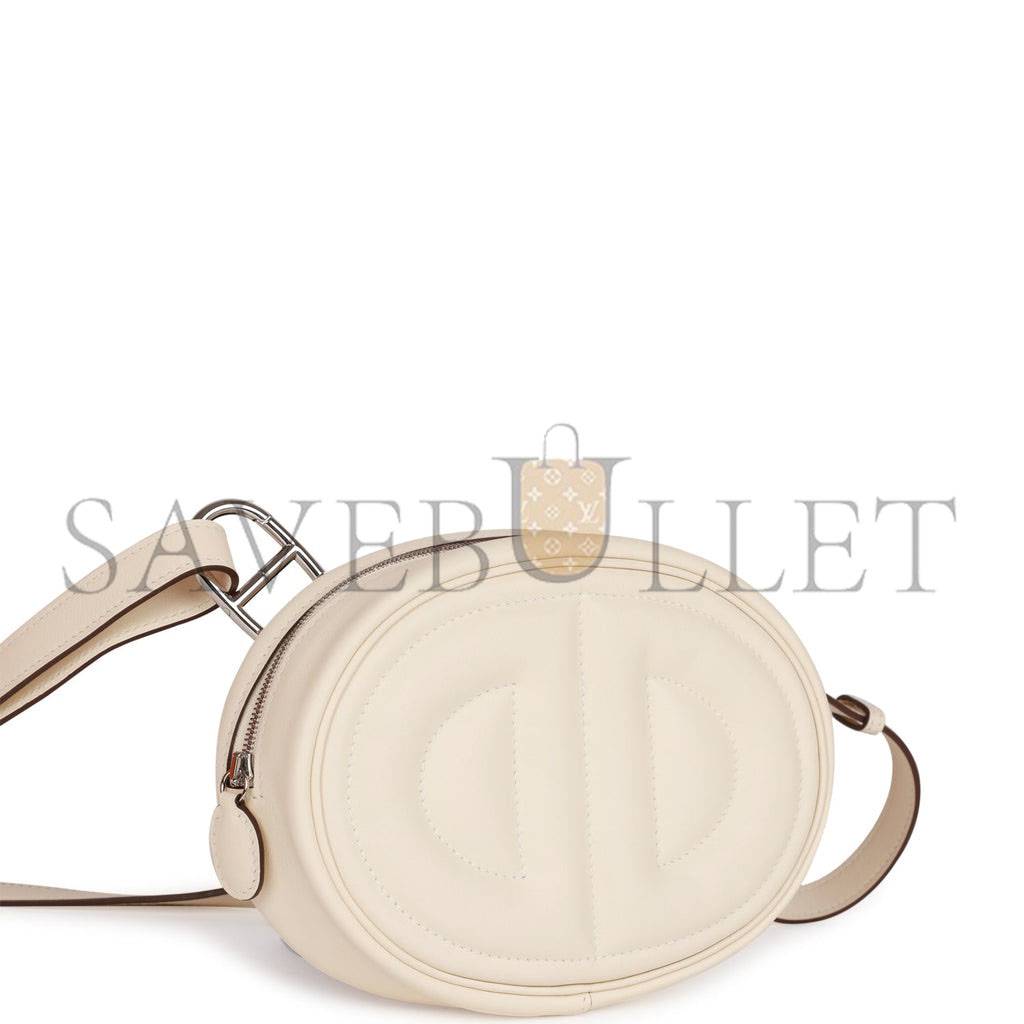 H**mes in-the-loop belt bag nata swift palladium hardware (19cm)