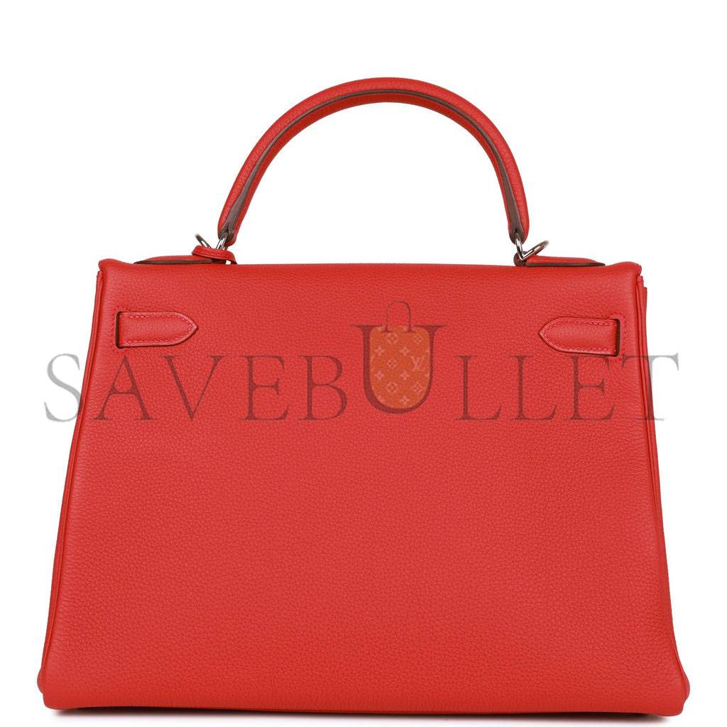 H**mes kelly retourne 32 geranium togo palladium hardware (32*23*10.5cm)