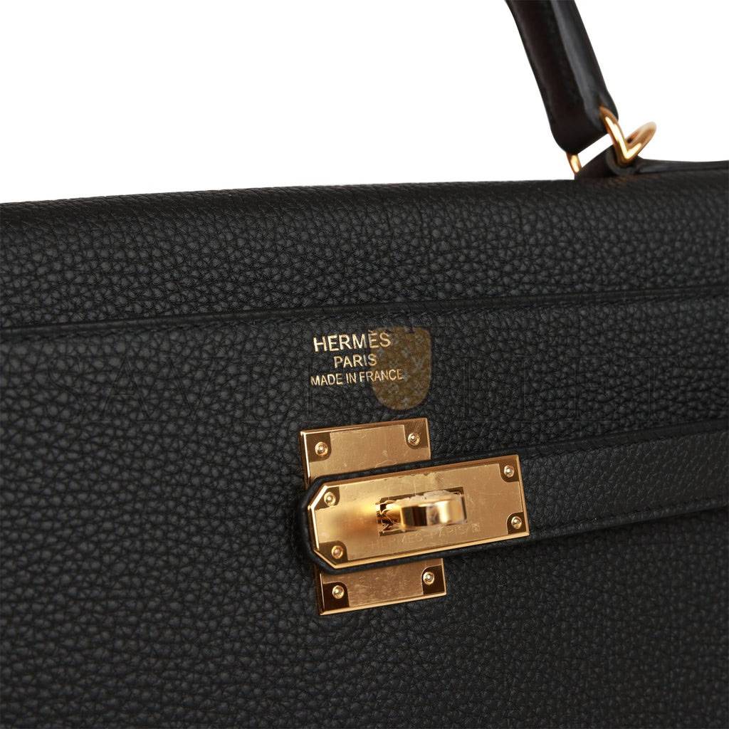 H**mes kelly retourne 35 black togo gold hardware (35*24*12cm)