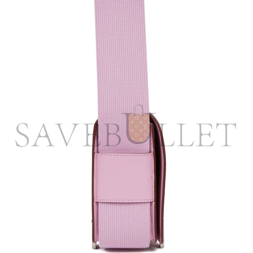 H**mes geta mauve sylvestre chevre palladium hardware (20.3*14*6.4cm)