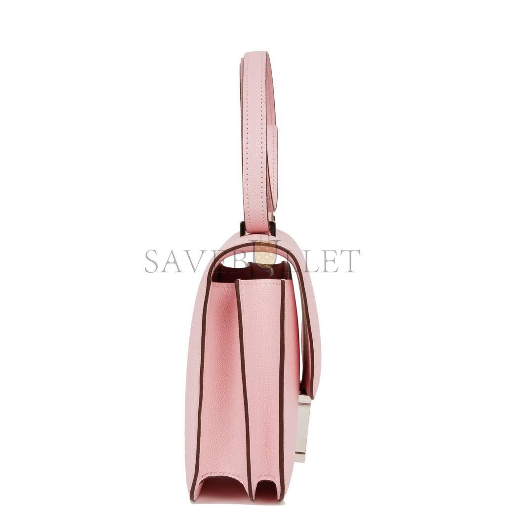 H**mes constance 18 rose sakura chevre palladium hardware 39692487491678 (18cm)