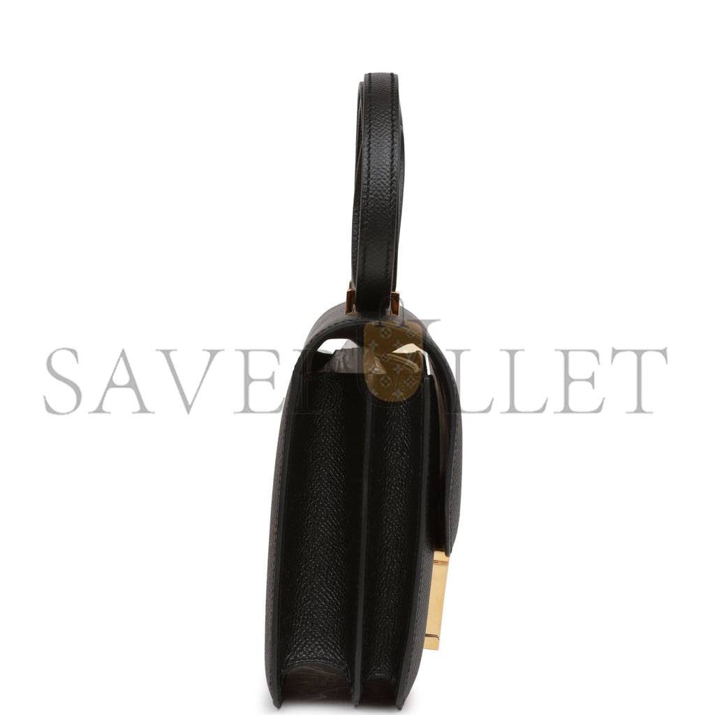 H**mes constance 18 black epsom gold hardware (18cm)