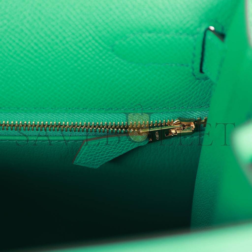 H**mes kelly sellier 28 vert jade epsom gold hardware (28*22*10cm)