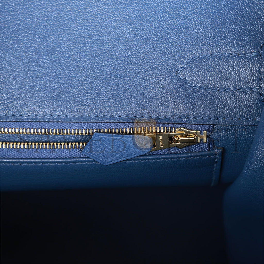 H**mes birkin 30 bleu brighton epsom gold hardware (25cm)