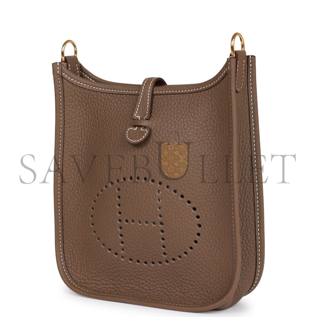 H**mes evelyne tpm etoupe clemence gold hardware (17cm)