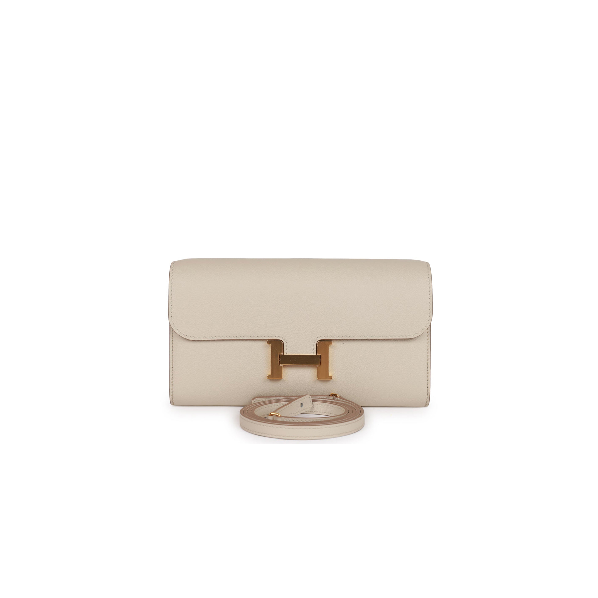 H**mes constance wallet to go beton evercolor gold hardware (22*11cm)