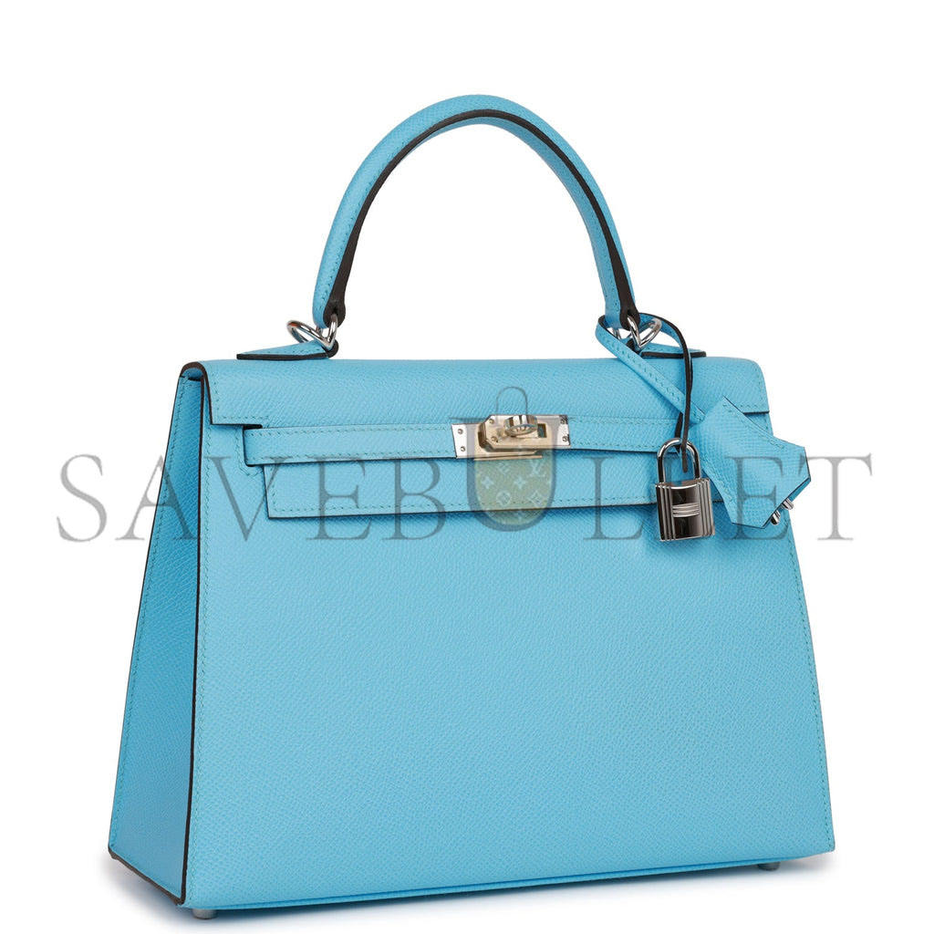 H**mes kelly sellier 25 celeste epsom palladium hardware (25*17*7cm)