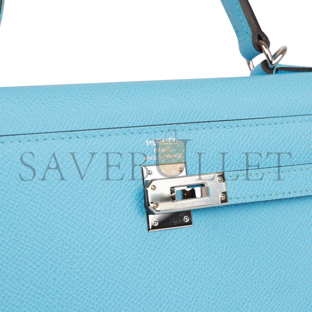 H**mes kelly sellier 25 celeste epsom palladium hardware (25*17*7cm)