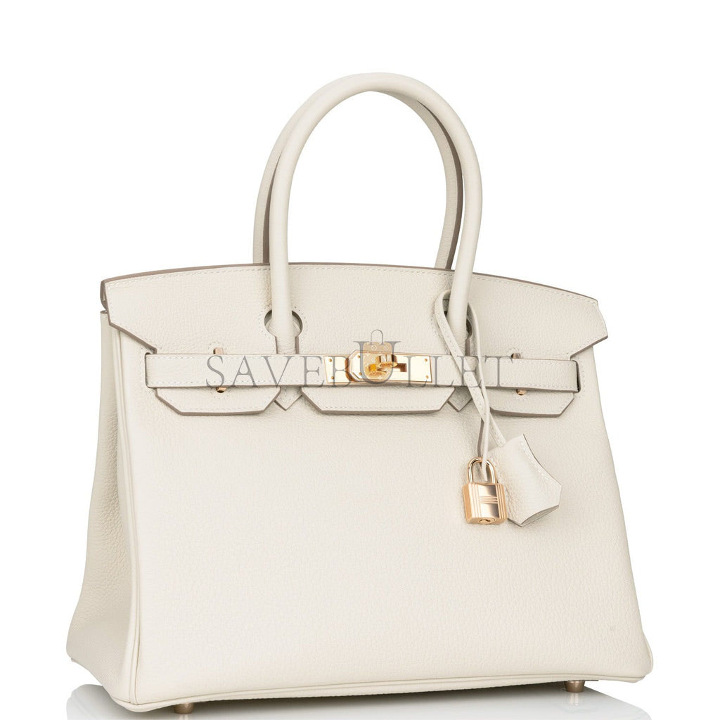 H**mes birkin 30 craie togo rose gold hardware (30cm)
