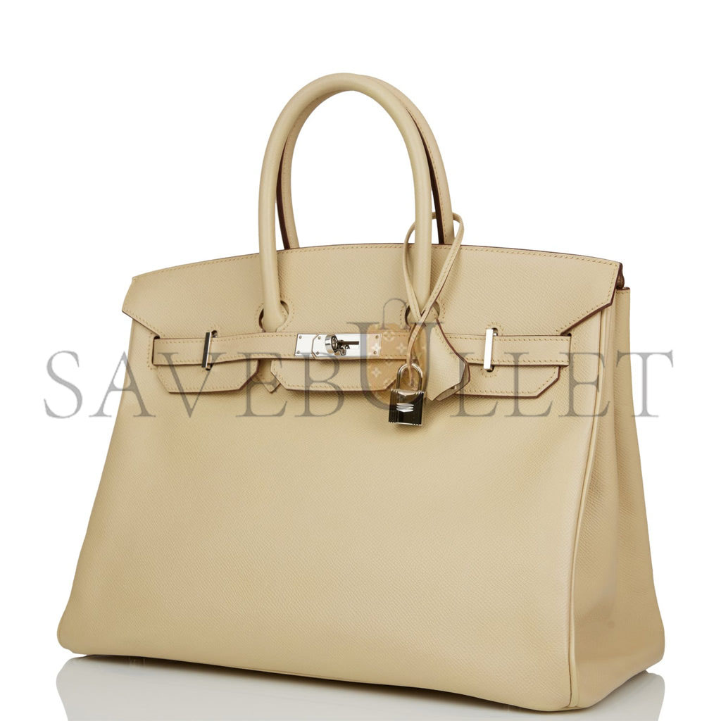 H**mes birkin 35 parchemin epsom palladium hardware (35cm)