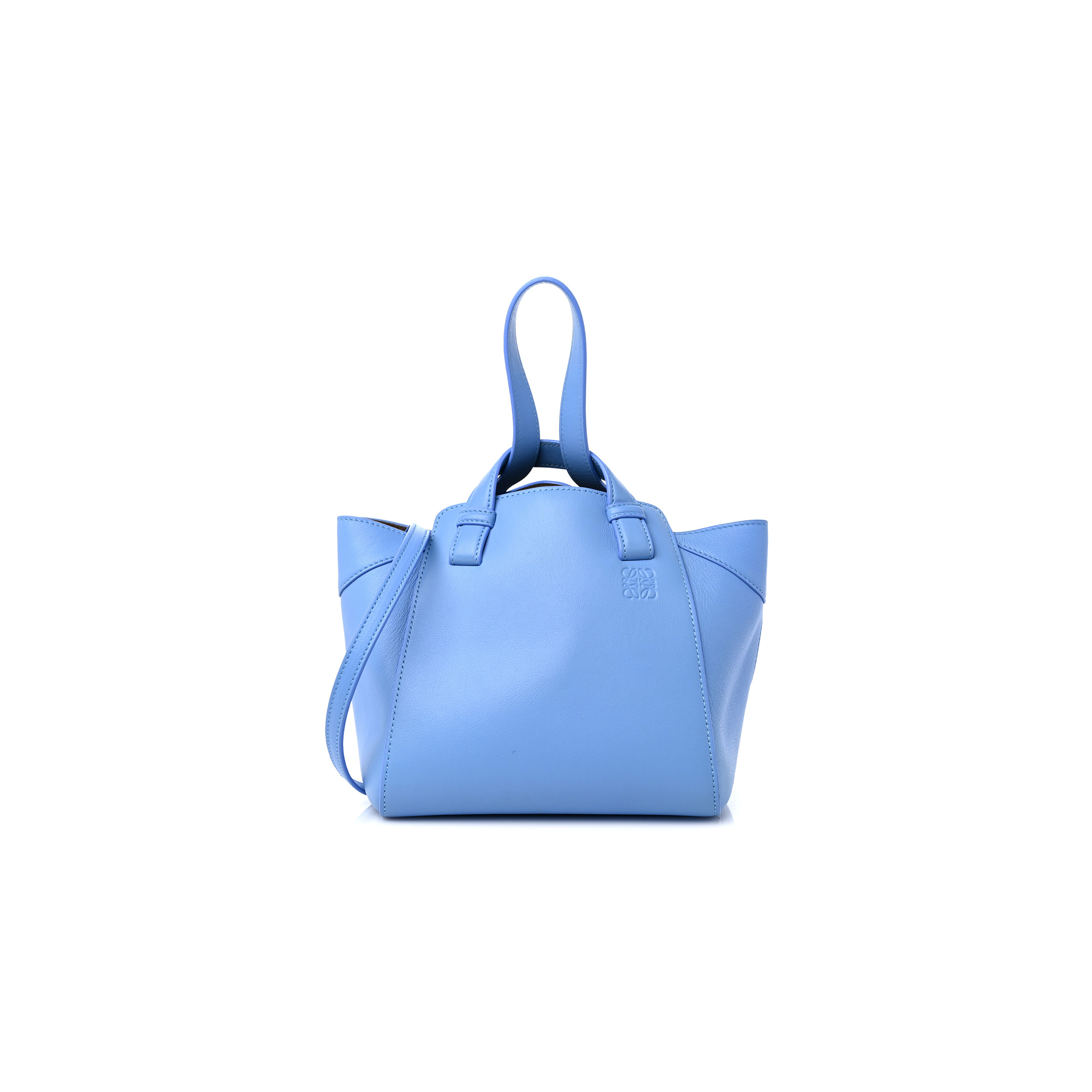 l*ew* calfskin small hammock nU*get shoulder bag celestine blue (21*20*18cm)