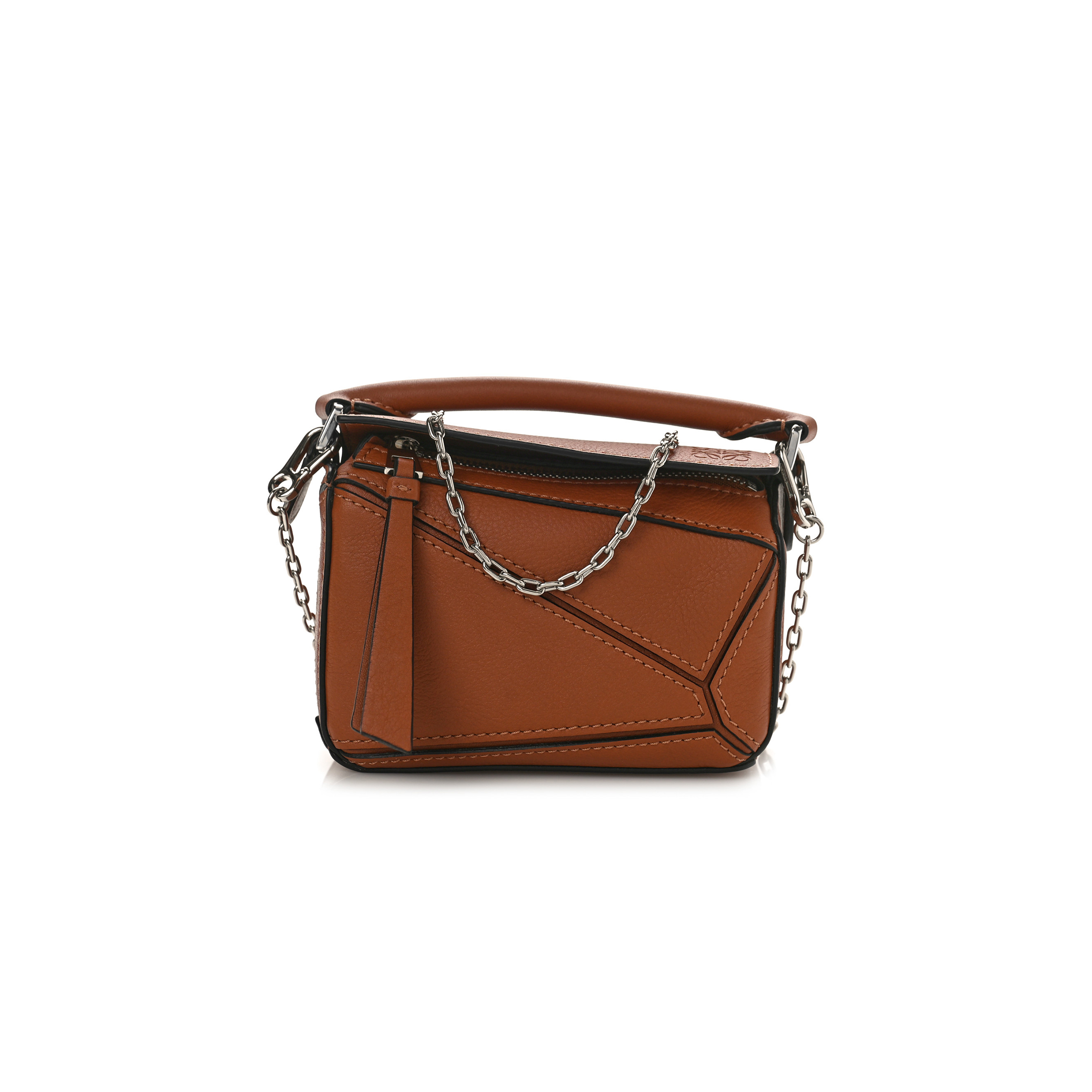 l*ew* calfskin nano puzzle bag tan (13*10*6cm)
