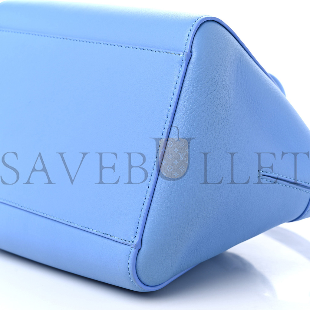 l*ew* calfskin small hammock nU*get shoulder bag celestine blue (21*20*18cm)
