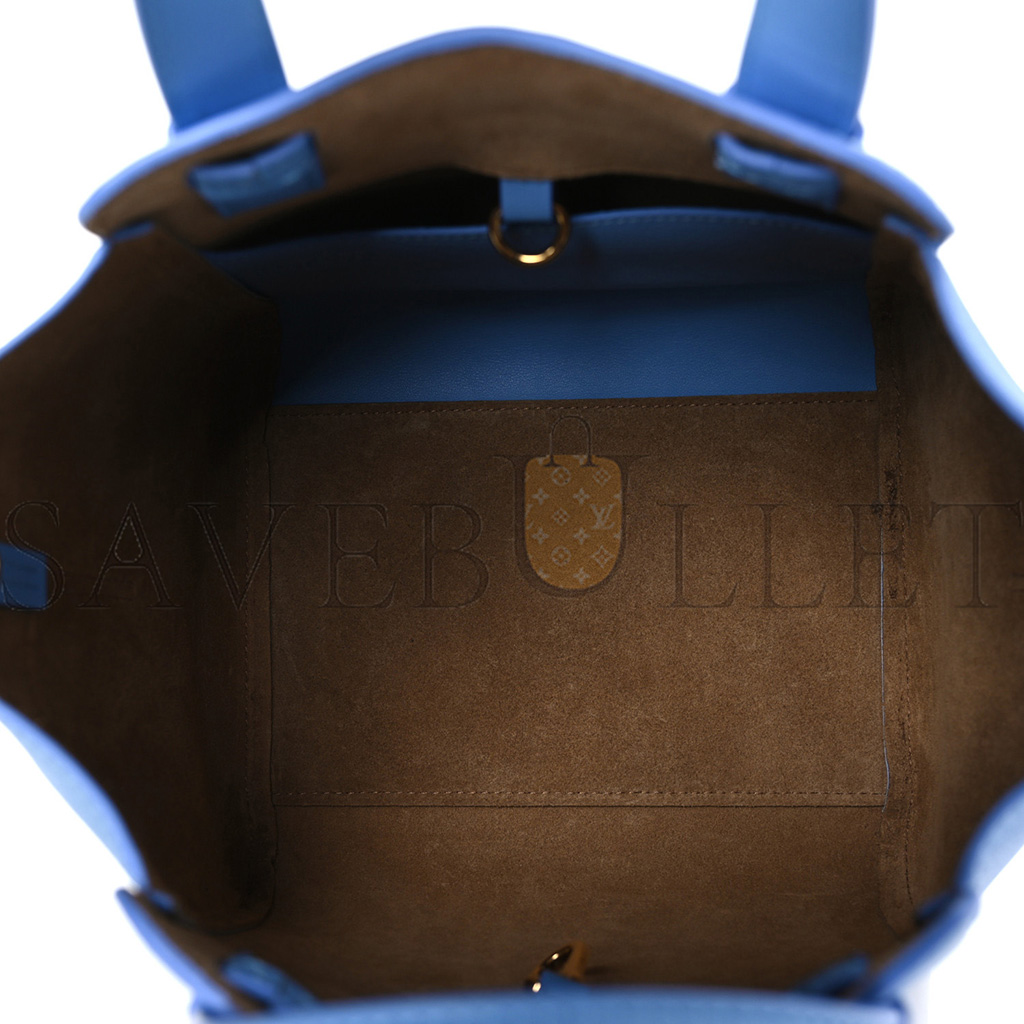 l*ew* calfskin small hammock nU*get shoulder bag celestine blue (23*20*18cm)