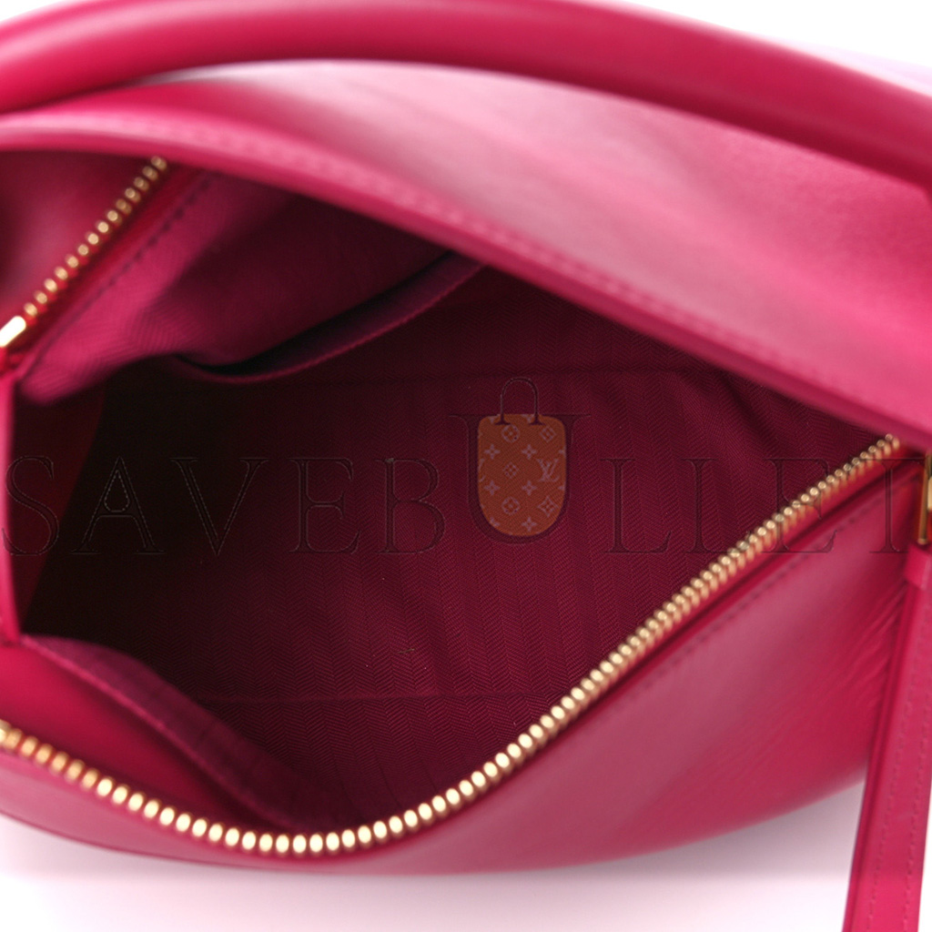 l0ew* satin calfskin monoCh*0me small puzzle edge bag ruby red glaze (24*16.5*10.5cm)