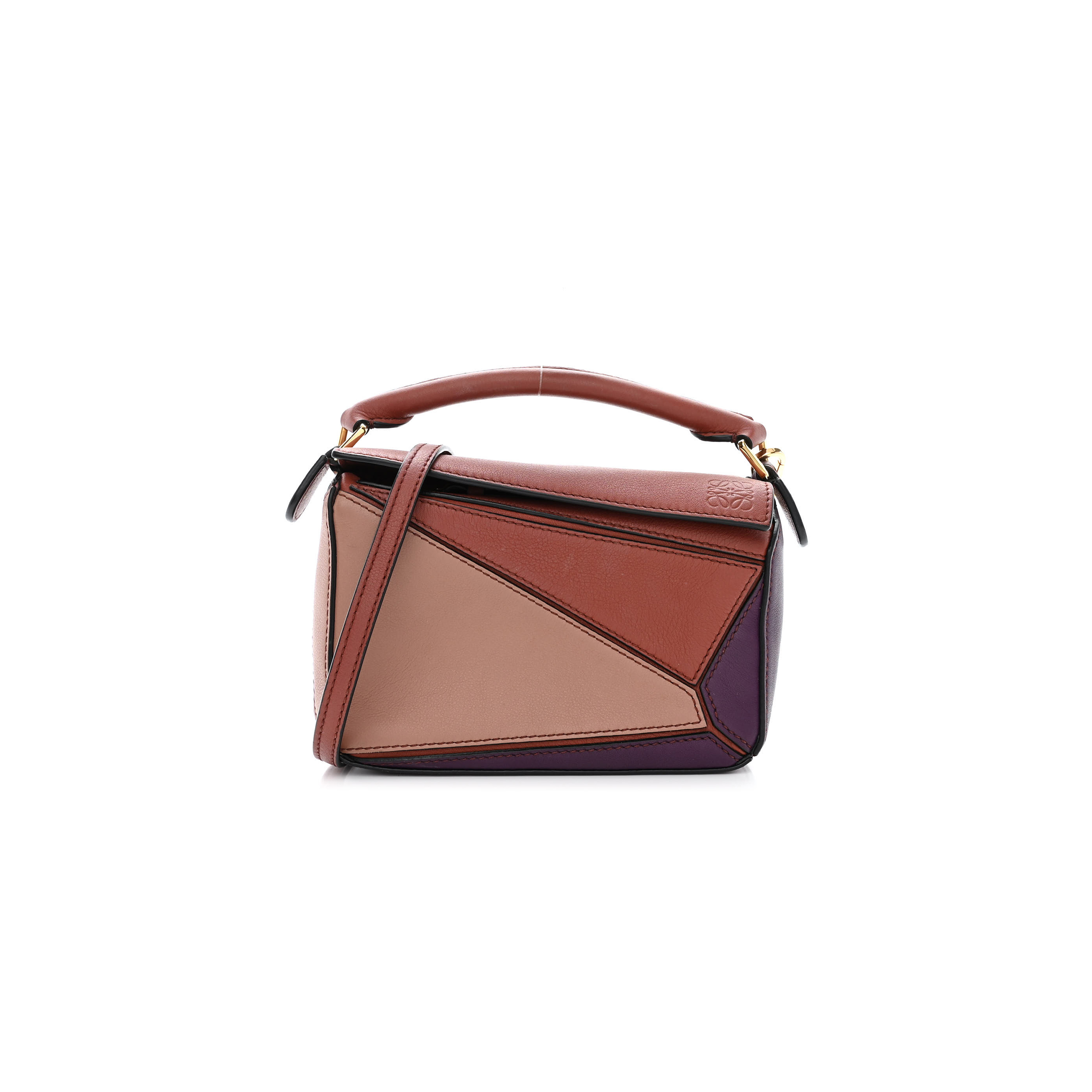 l*ew* calfskin mini puzzle bag spice pumpkin (18*12.5*8cm)