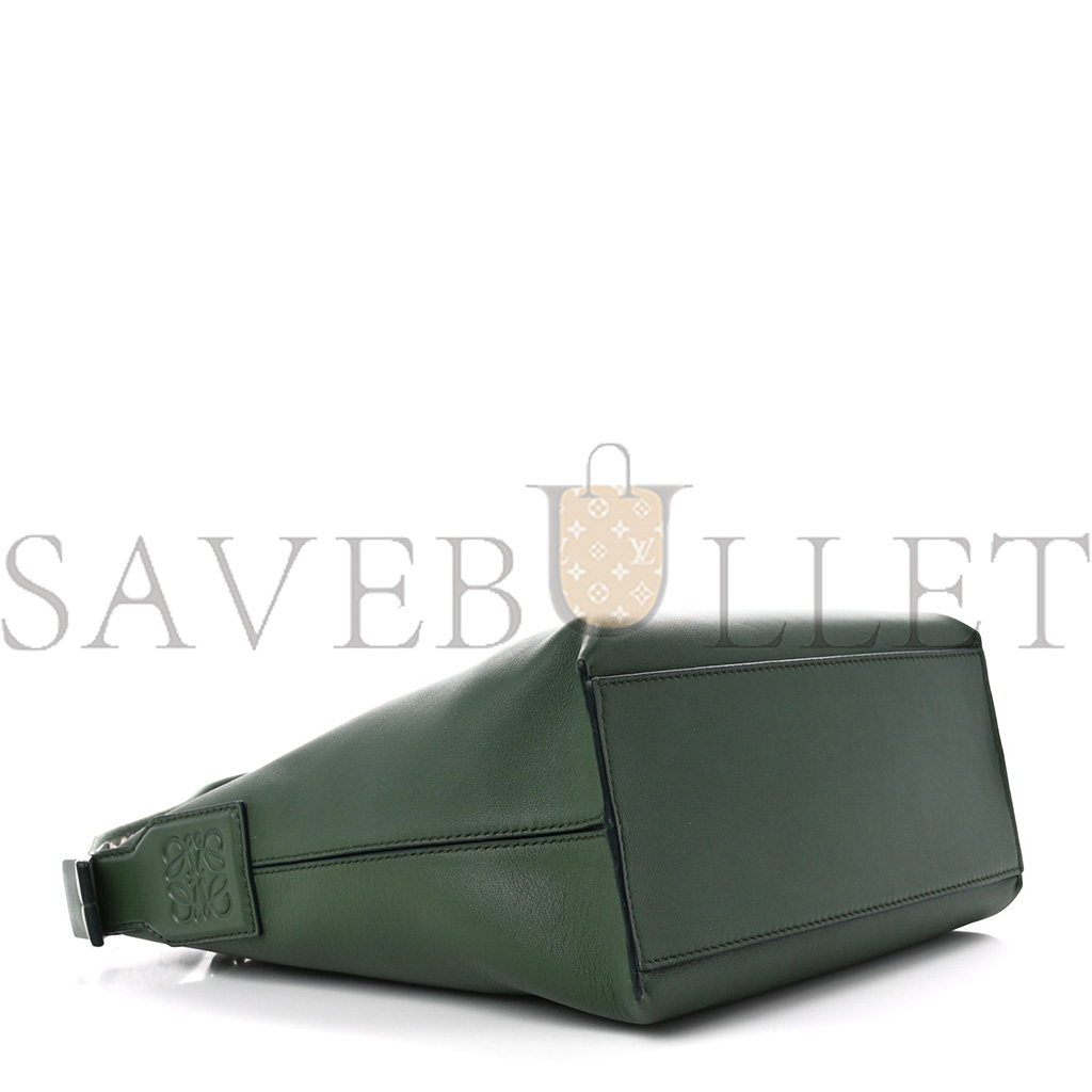 l*ew* S*pple smooth calfskin jacquard cubi crossbody bag green (33*29*17cm)