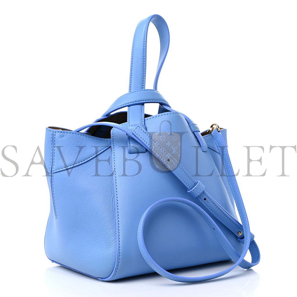 l*ew* calfskin small hammock nU*get shoulder bag celestine blue (21*20*18cm)