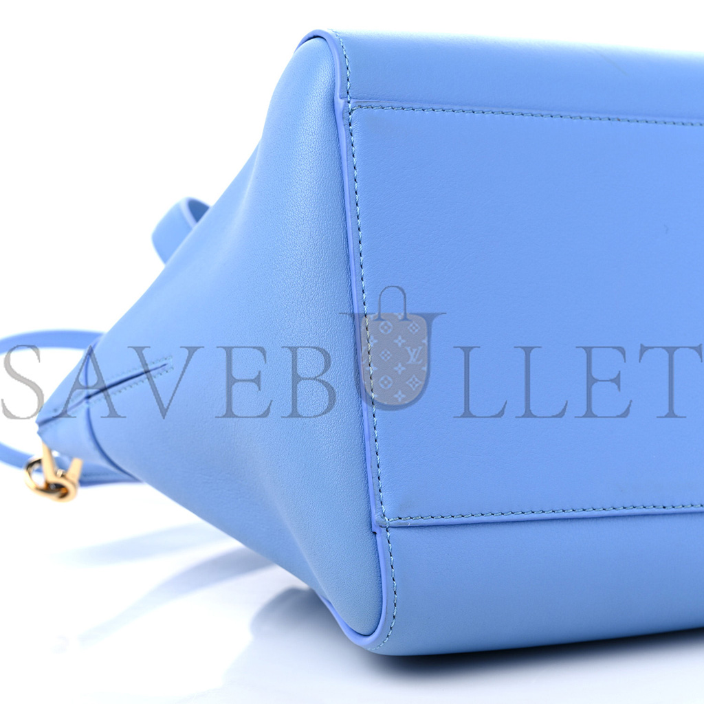 l*ew* calfskin small hammock nU*get shoulder bag celestine blue (21*20*18cm)
