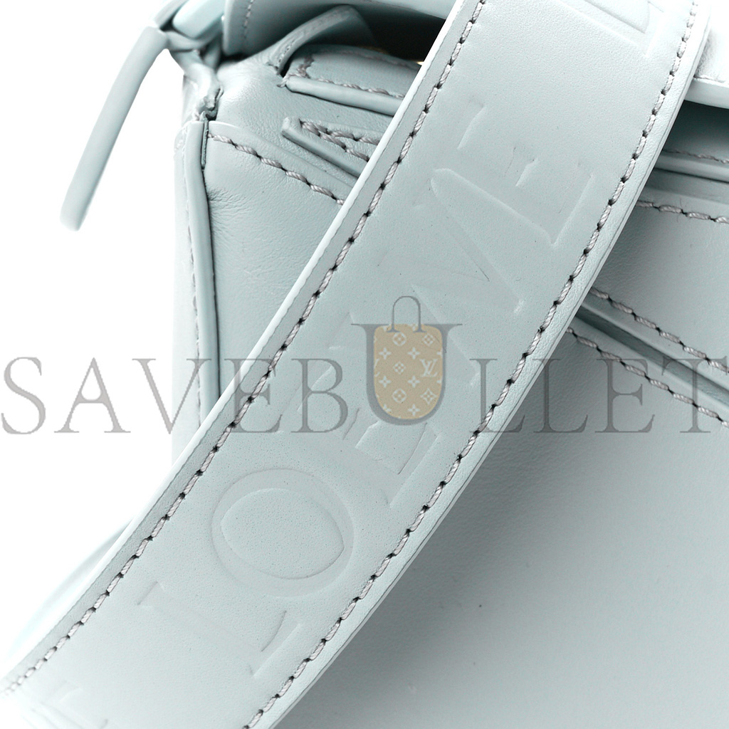 l*ew* calfskin small puzzle bag aqua (18*12.5*8cm)
