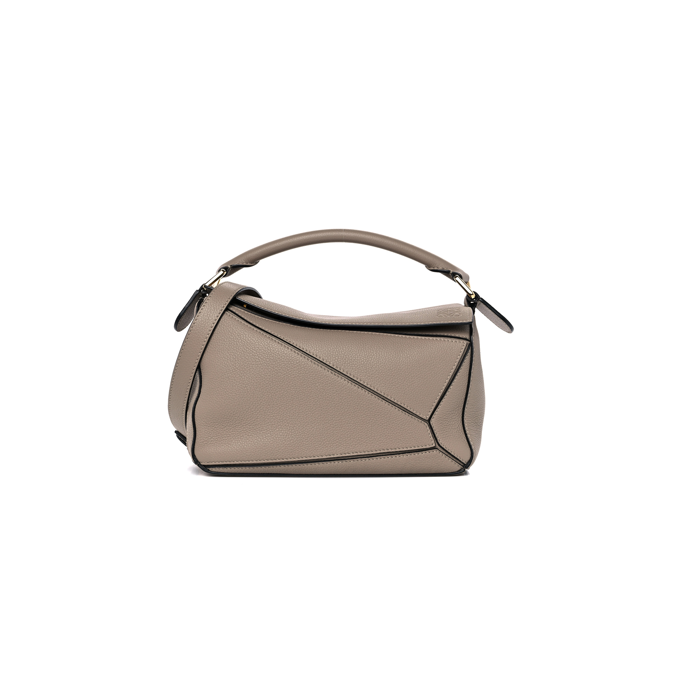 l*ew* grained calfskin small puzzle bag sand (24*16.5*10.5cm)