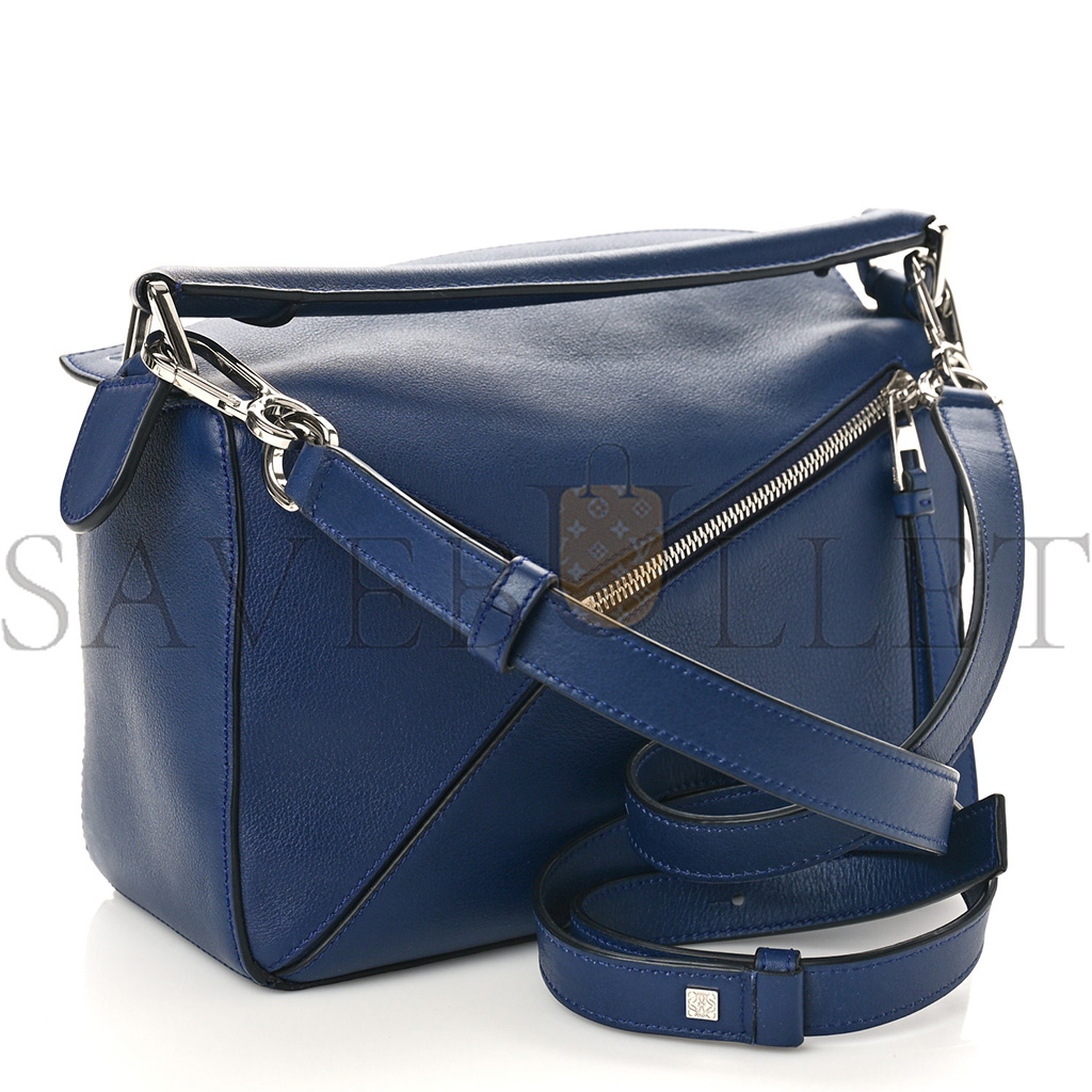 l*ew* calfskin small puzzle bag marine (24*16.5*10.5cm)