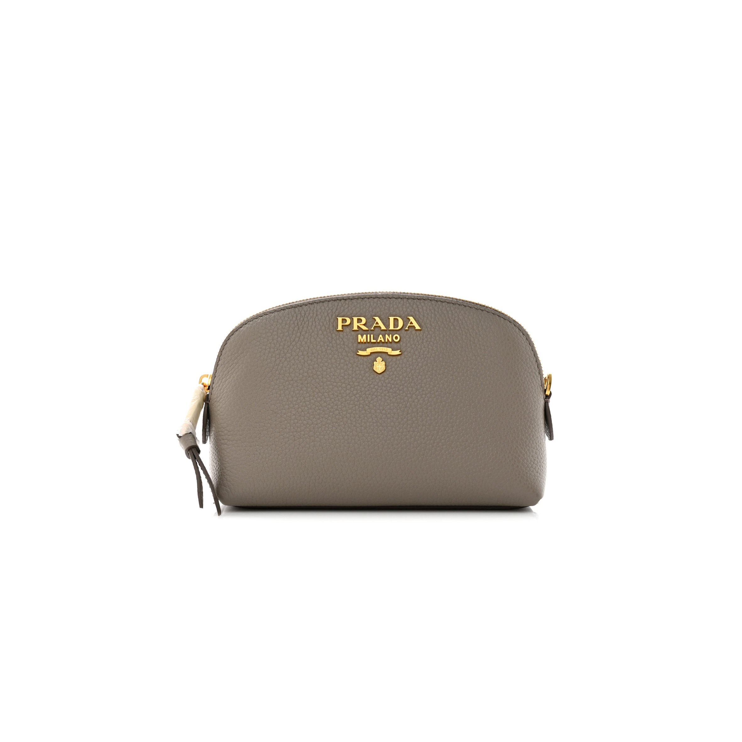 Pra*a vitello daino cosmetic pouch argilla (17*11*7cm)