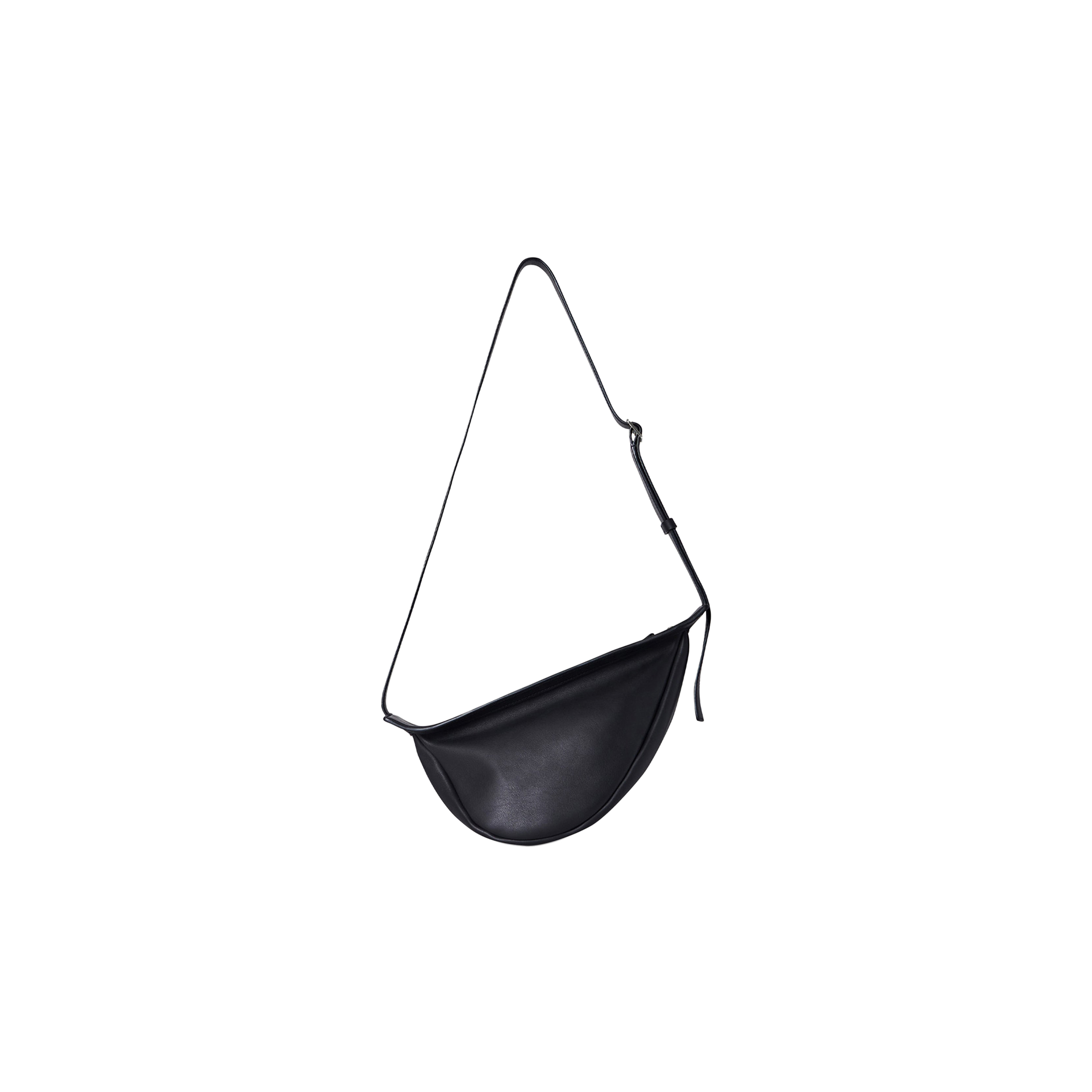 T*e R*w small slouchy banana bag in leather black w1197l52blpl (35*18*12cm)