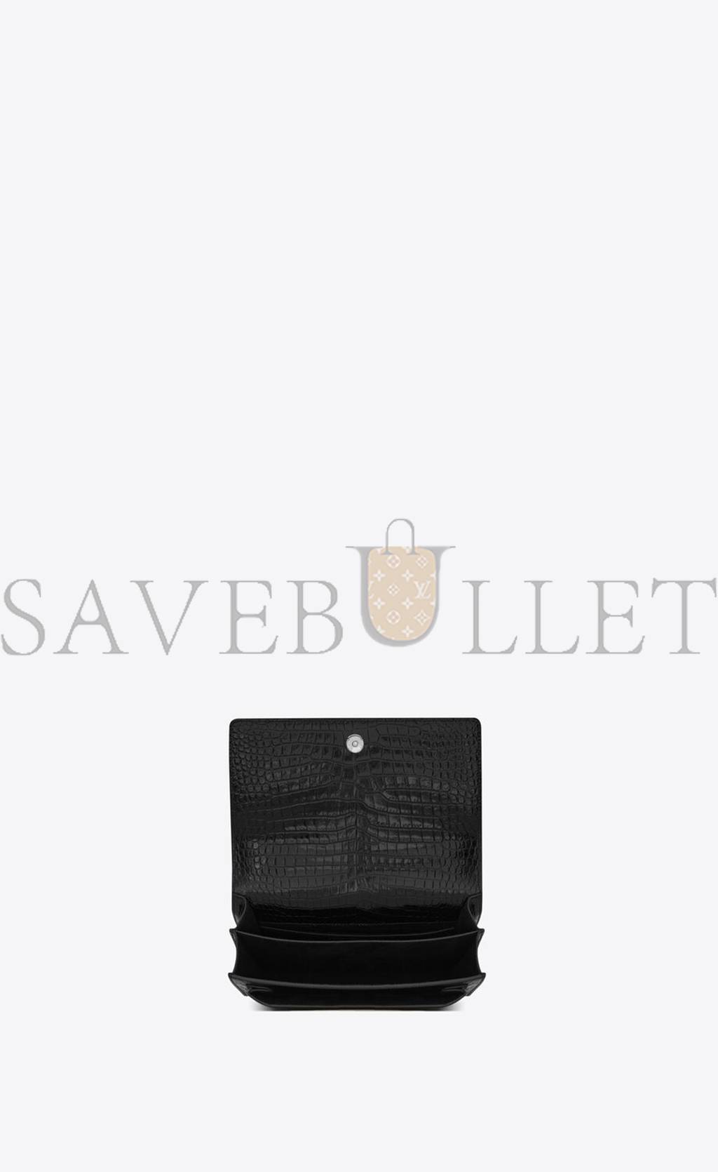 Y*L sunset medium chain bag in crocodile-embossed shiny leather 442906dnd0u1000 (22*16*6.5cm)