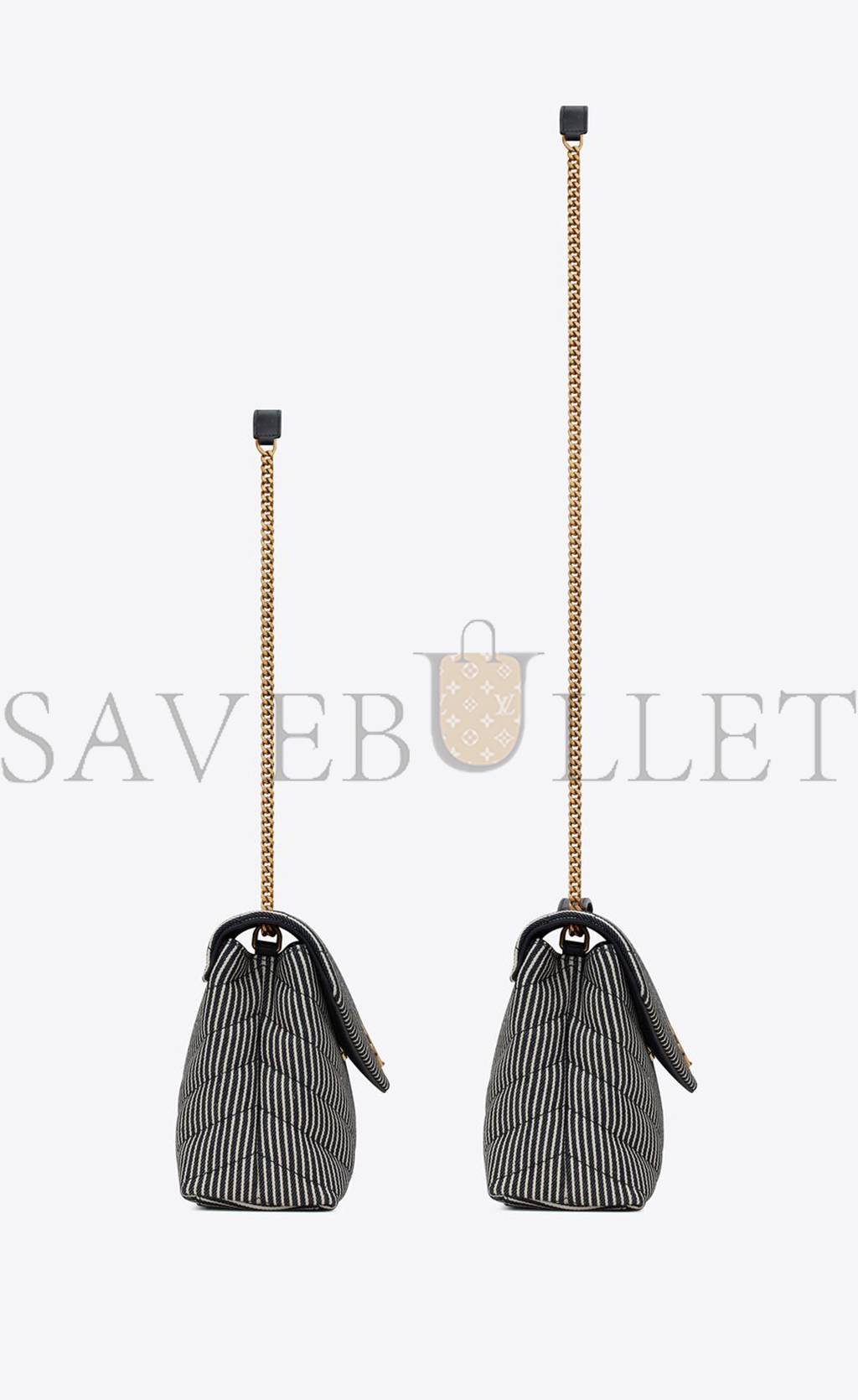 y*l loulou small chain bag in quilted striped De*1m 494699faa7g4165 (23*17*9cm)