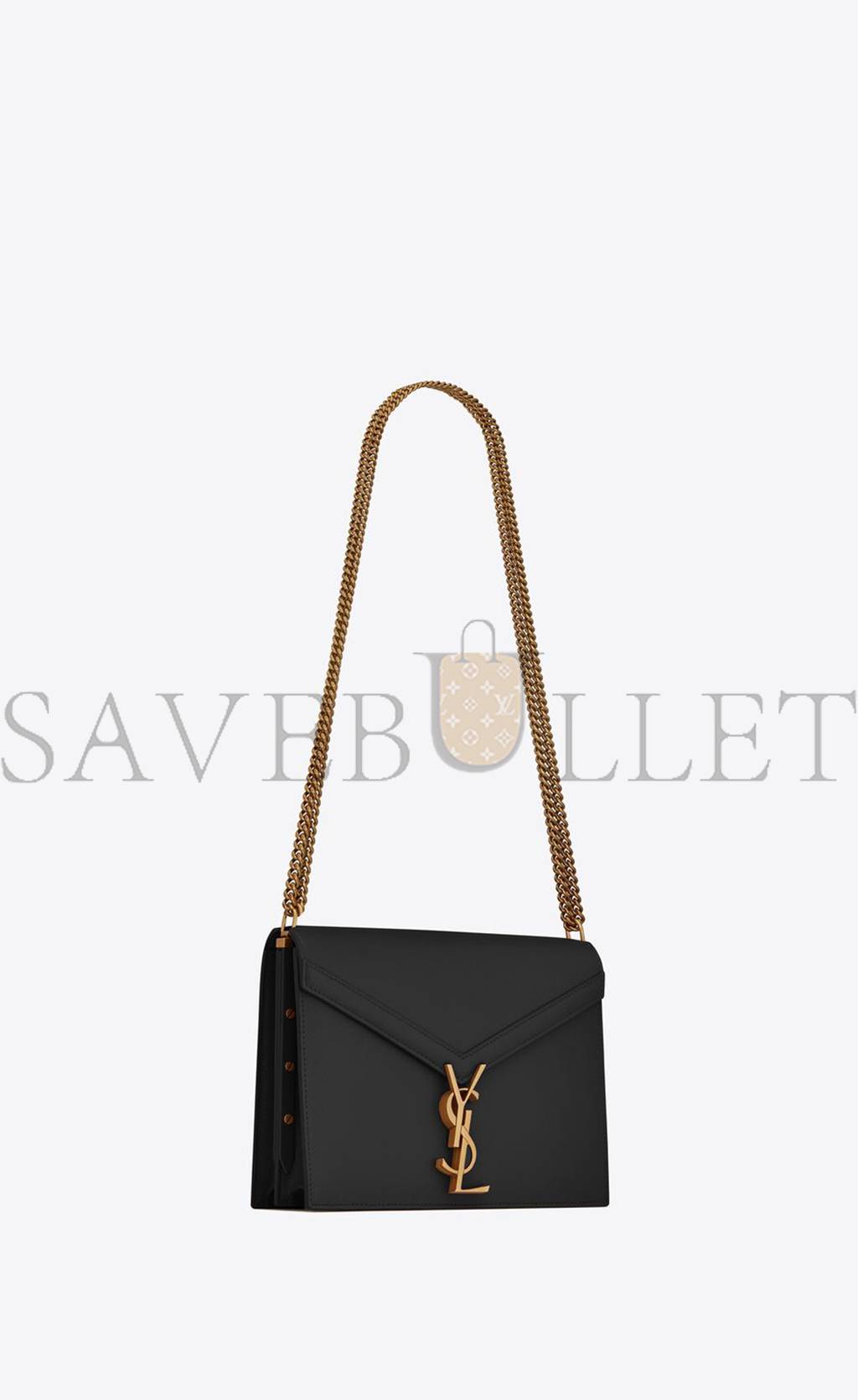 Y*L cassandra medium chain bag in grain de poudre embossed leather 532750bow0w1000 (22*16.5*5.5cm)