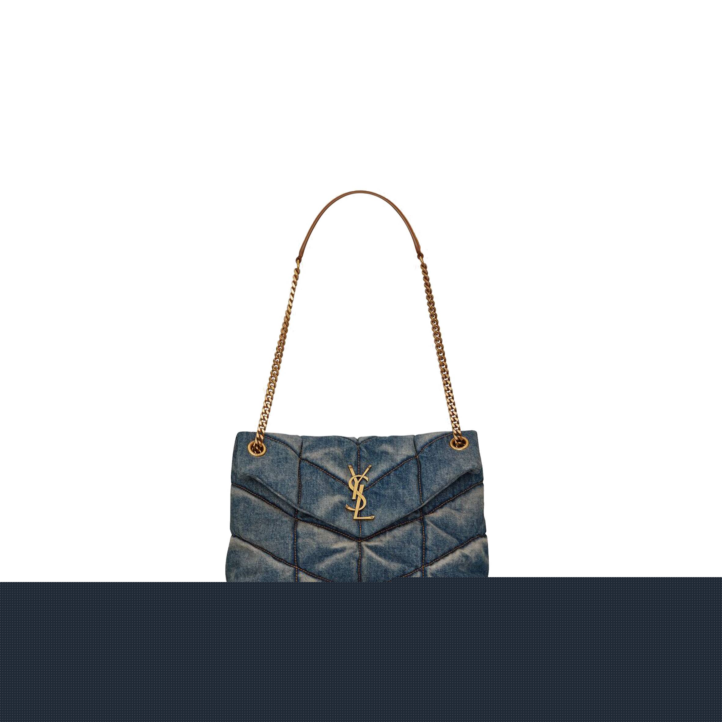 y*l puffer small chain bag in quilted vintage De*1m and suede 5774762pt674575 (29*17*11cm)
