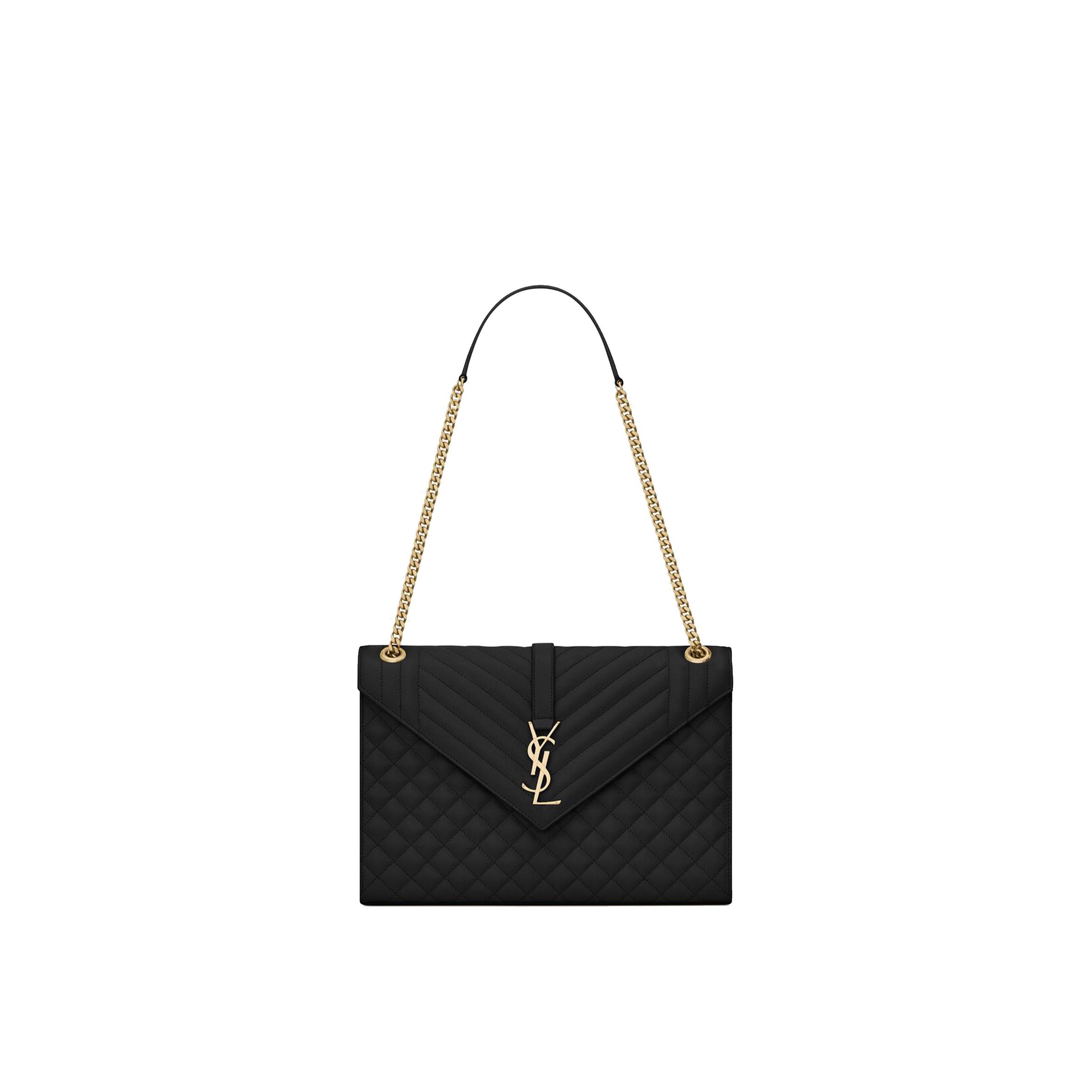 Y*L envelope large bag in mix matelass&eacute; grain de poudre embossed leather 600166bow911000 (31*22*7.5cm)