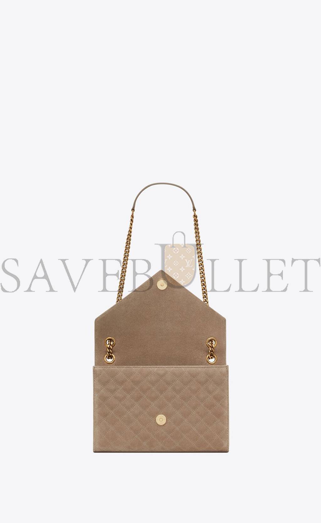 Y*L envelope medium chain bag in mix matelass&eacute; corduroy 600185aaaok2826 (24*17.5*6cm)